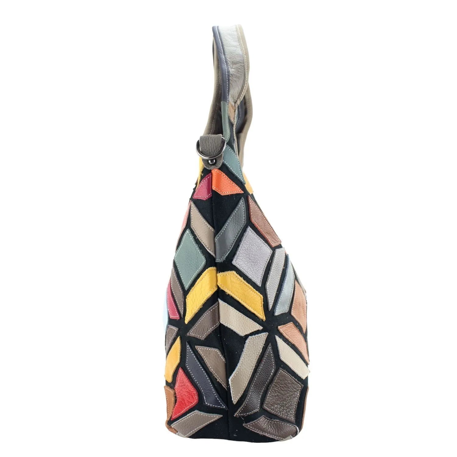 Bolso Shopper de Piel Pregato Mosaic Geometric - KimondoShop