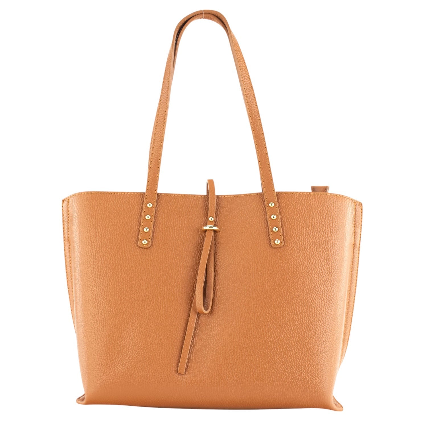 Bolso Shopper en Piel Pregato Loggia Camel - KimondoShop