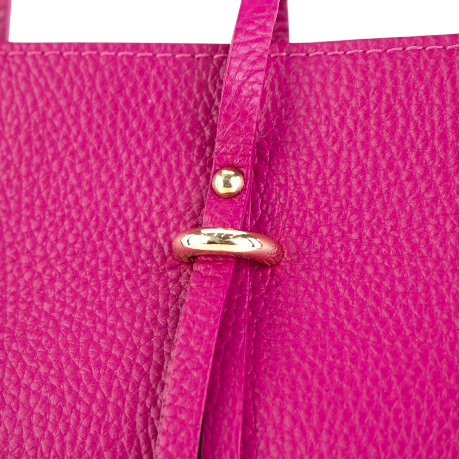 Bolso Shopper en Piel Pregato Loggia Fucsia - KimondoShop