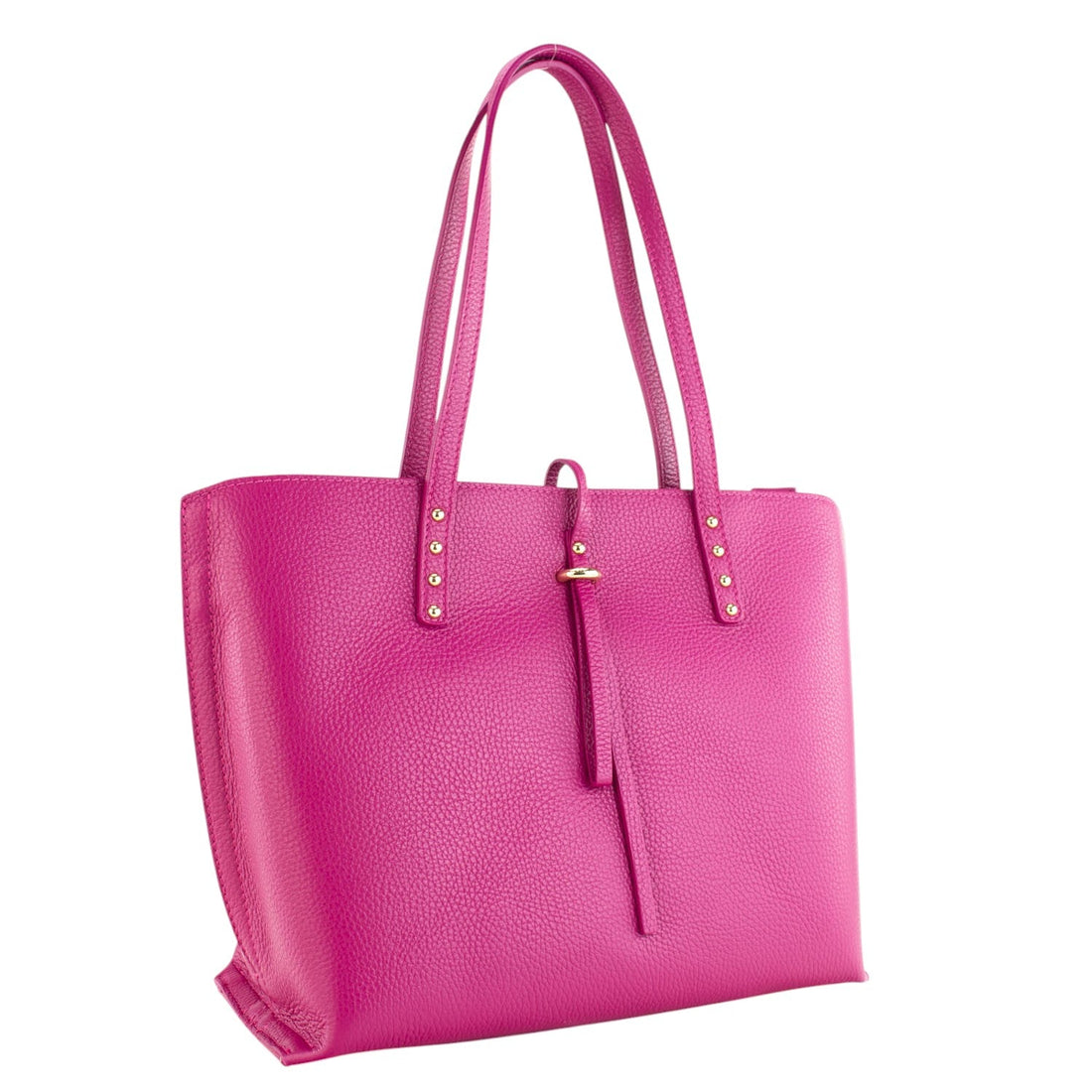 Bolso Shopper en Piel Pregato Loggia Fucsia - KimondoShop