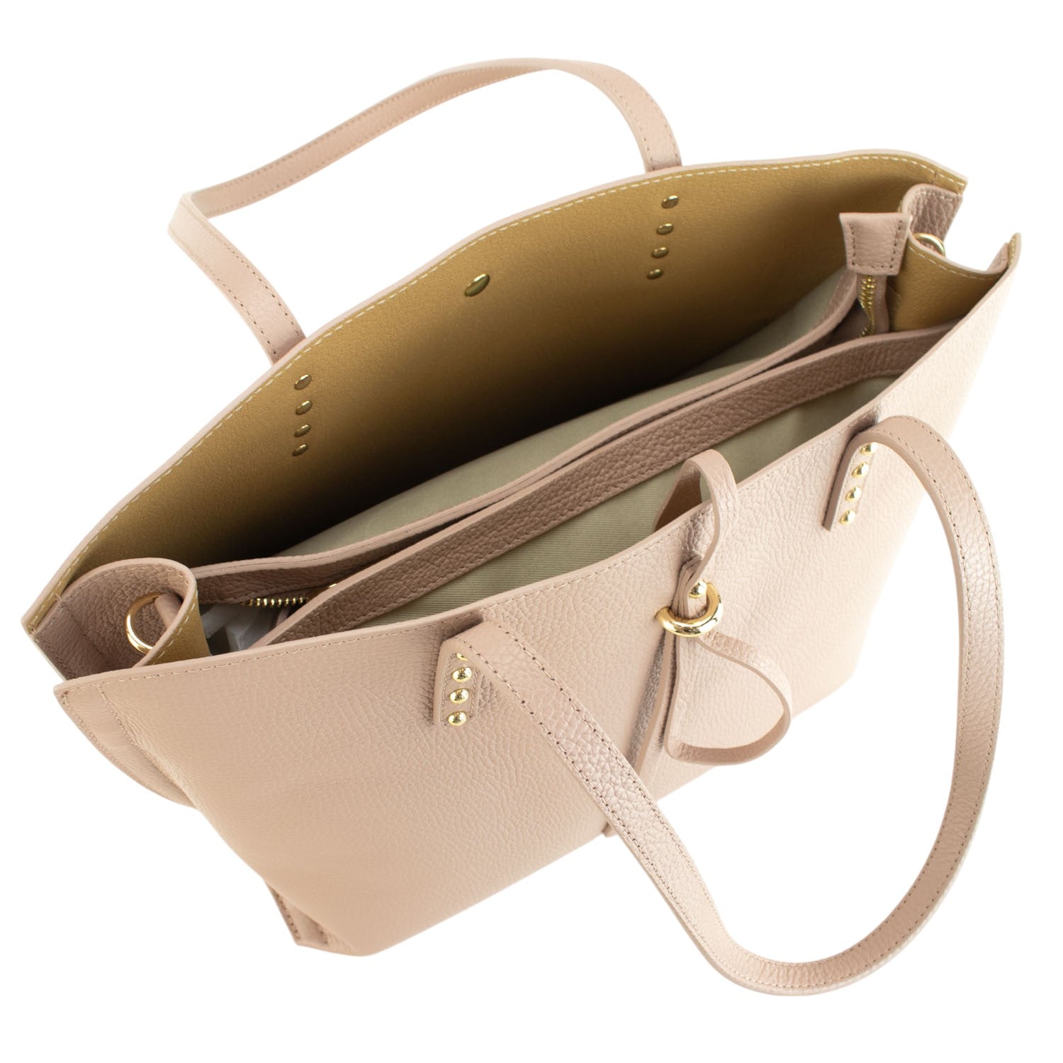 Bolso Shopper en Piel Pregato Loggia Nude - KimondoShop