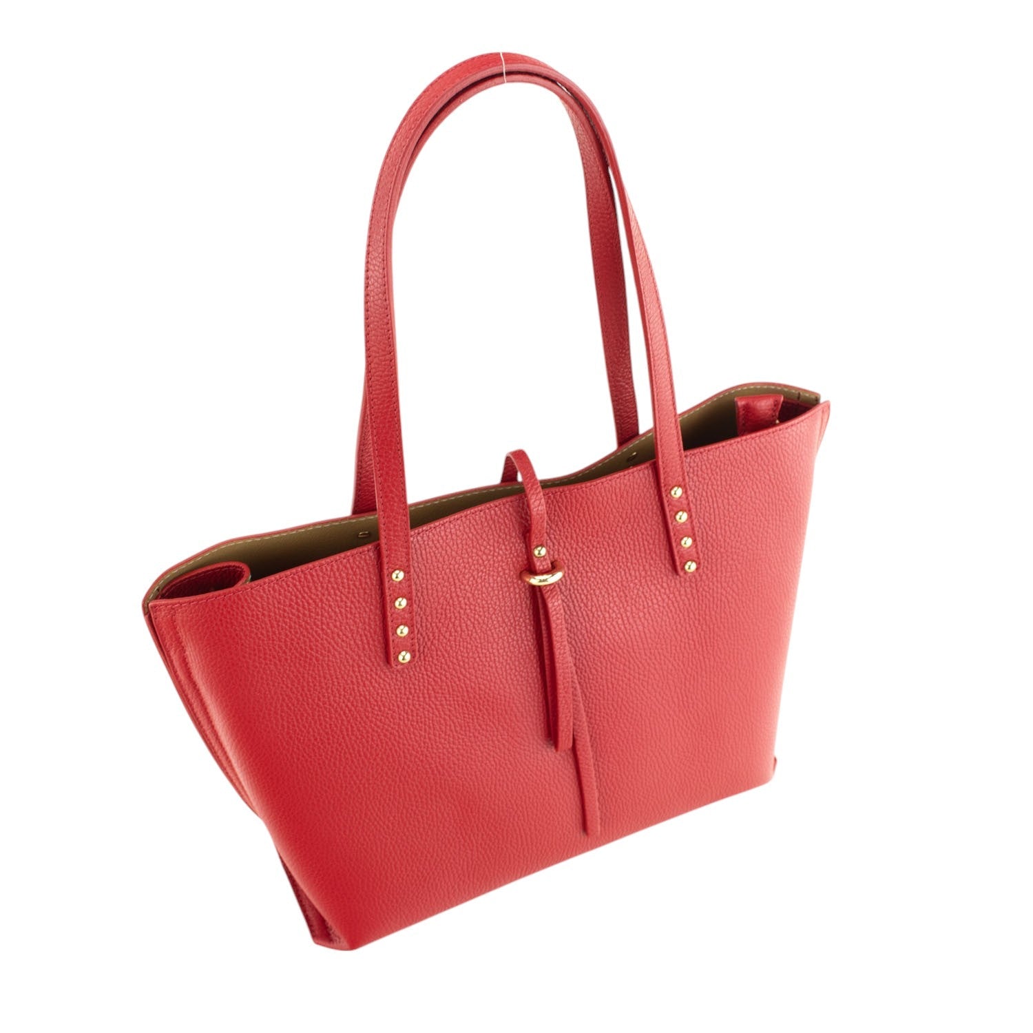 Bolso Shopper en Piel Pregato Loggia Rojo - KimondoShop