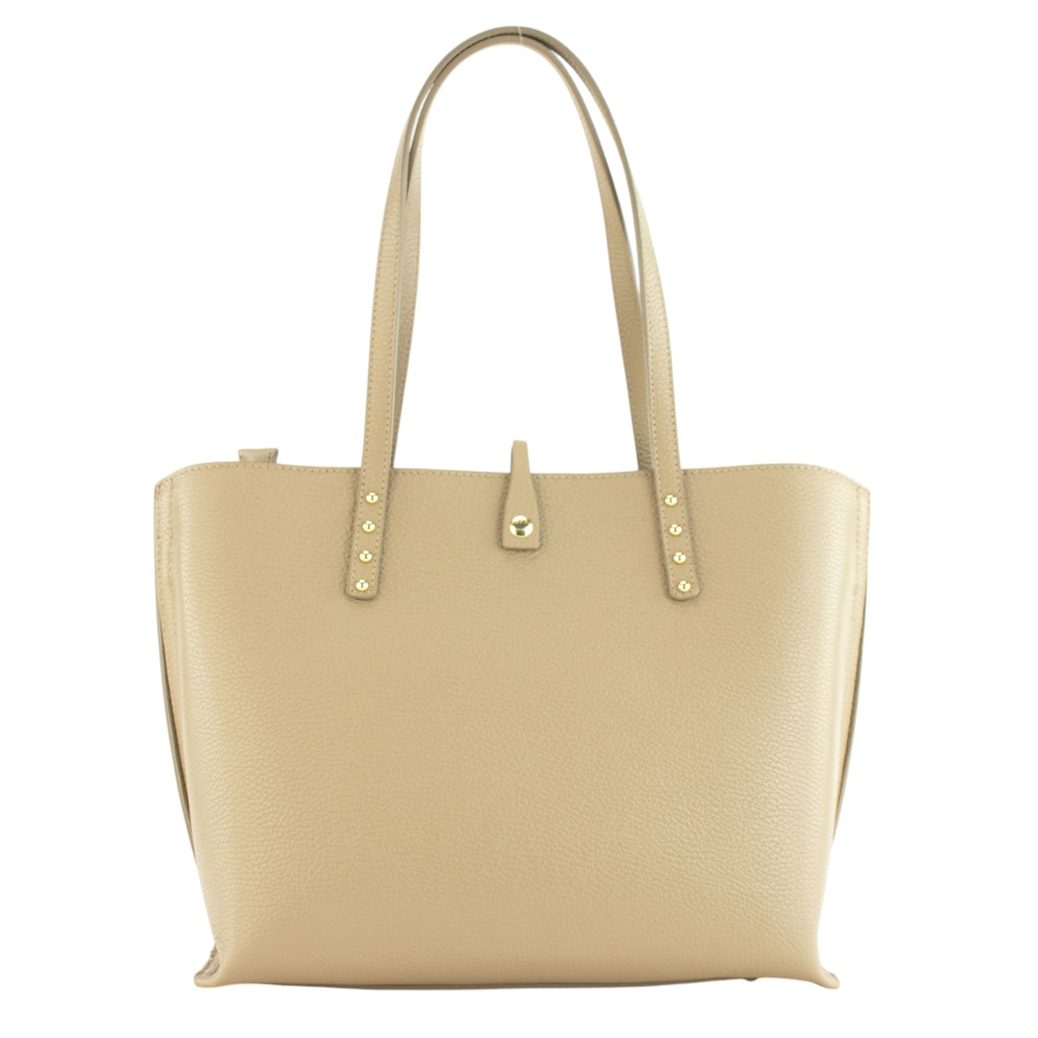 Bolso Shopper en Piel Pregato Loggia Taupe claro - KimondoShop