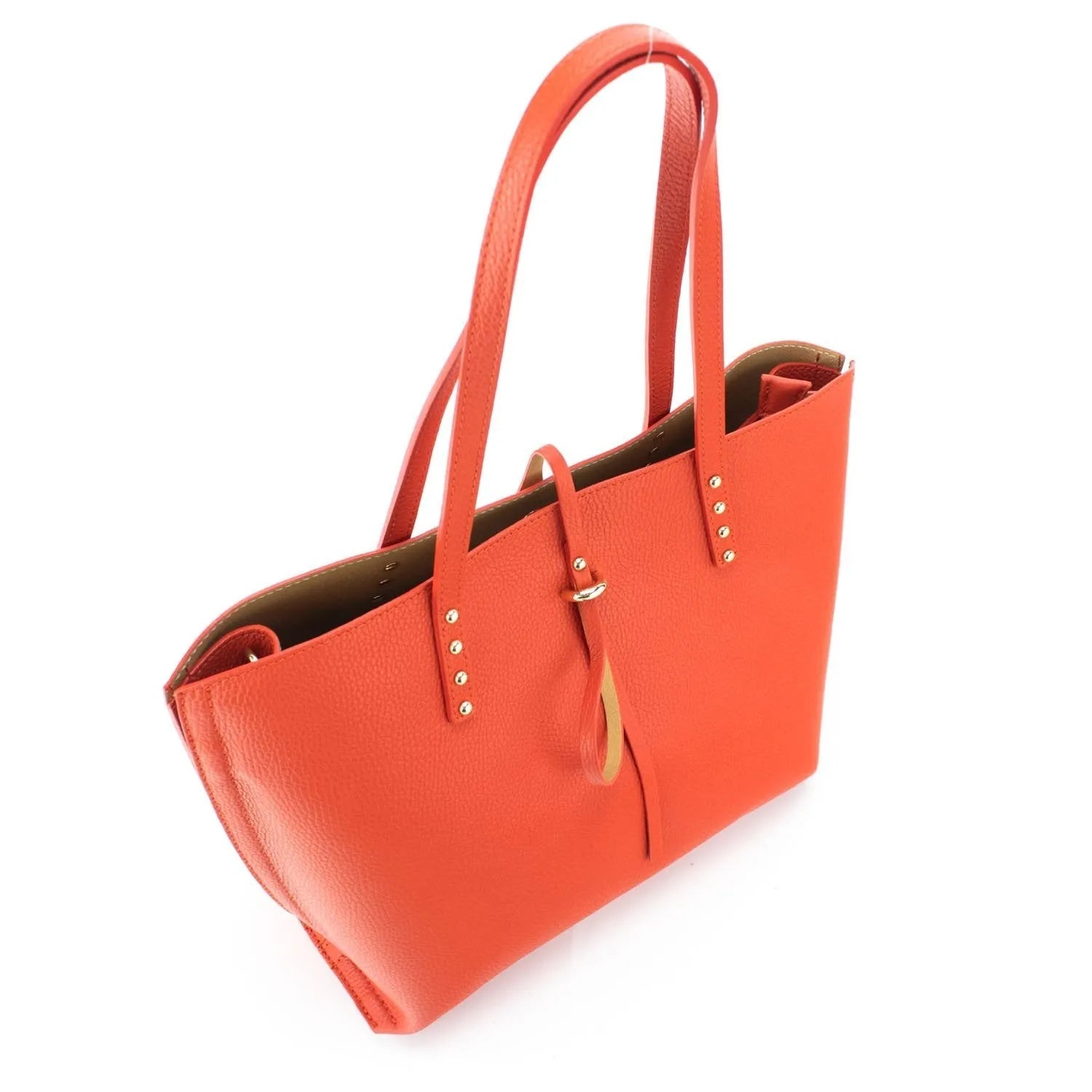 Bolso Shopper en Piel Pregato Loggia Teja - KimondoShop