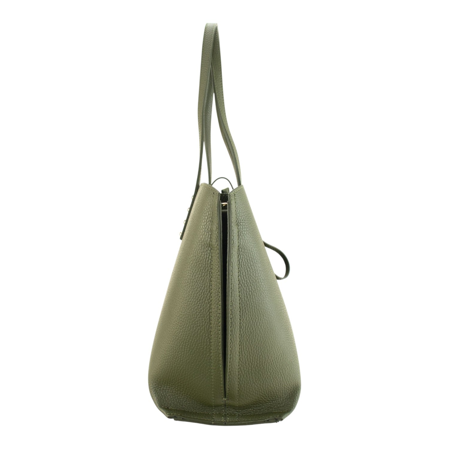Bolso Shopper en Piel Pregato Loggia Verde - KimondoShop