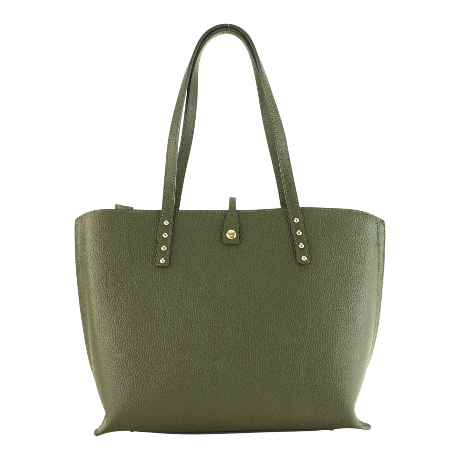 Bolso Shopper en Piel Pregato Loggia Verde - KimondoShop