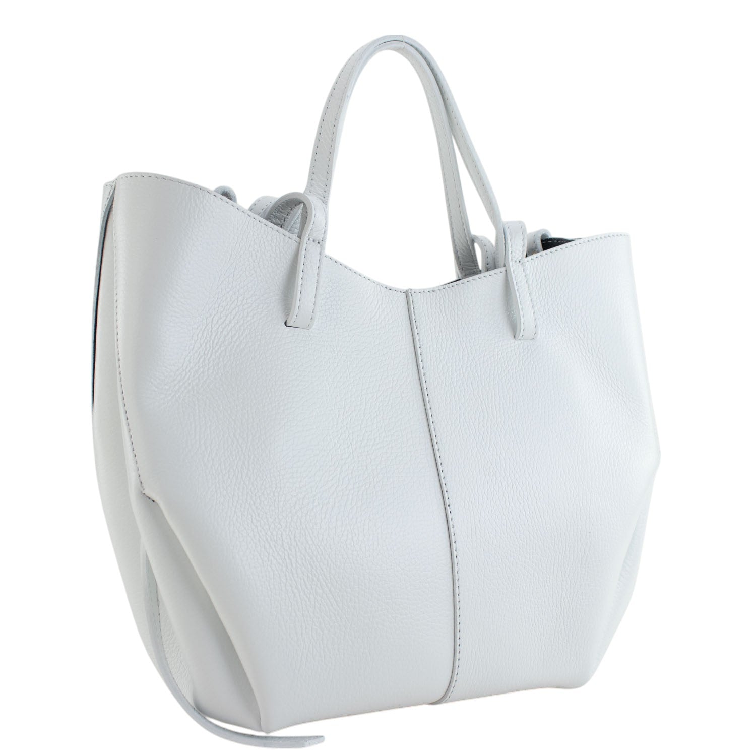 Bolso shopper Piel Pregato Venetto Blanco Soft - KimondoShop