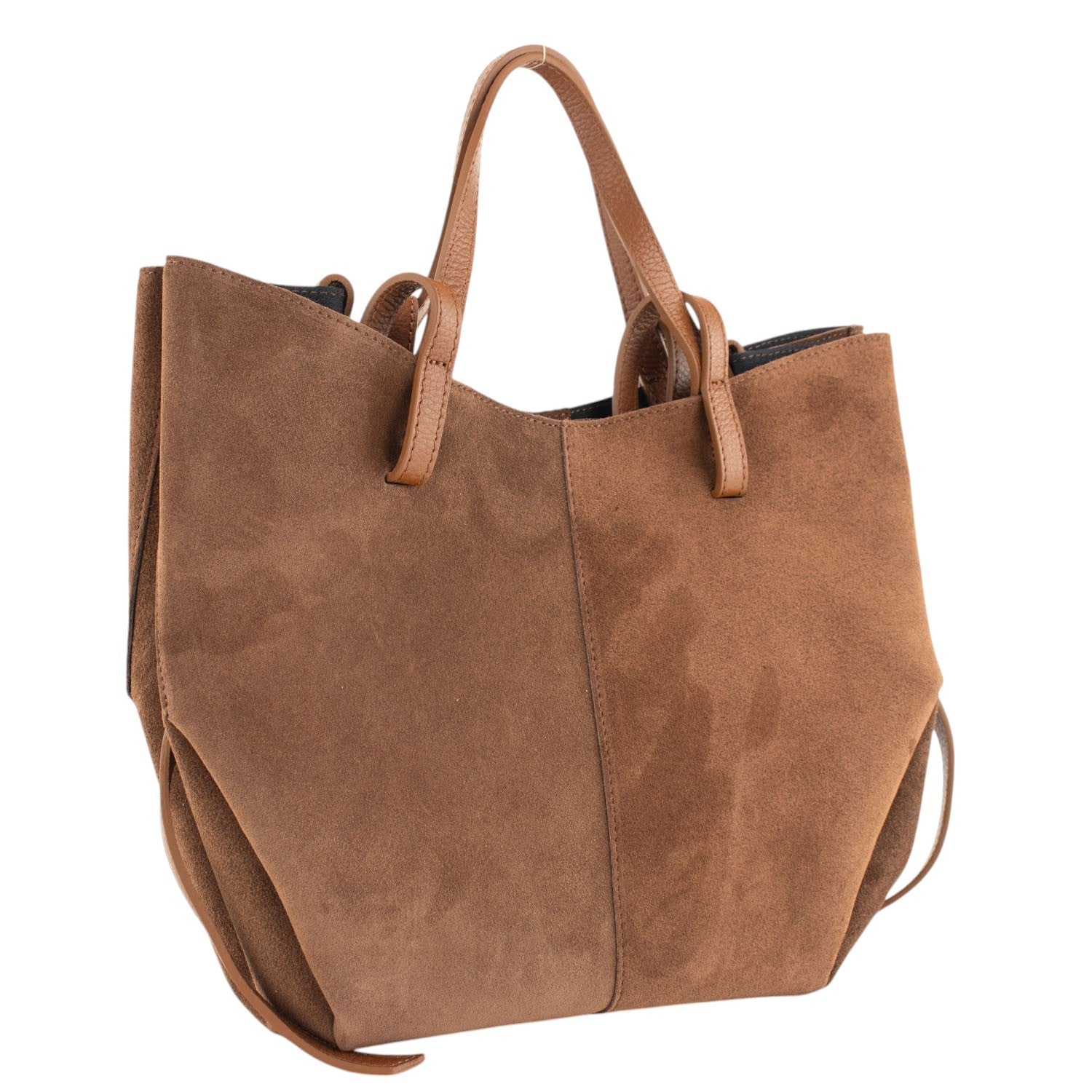 Bolso shopper Piel Pregato Venetto Camel asa soft - KimondoShop