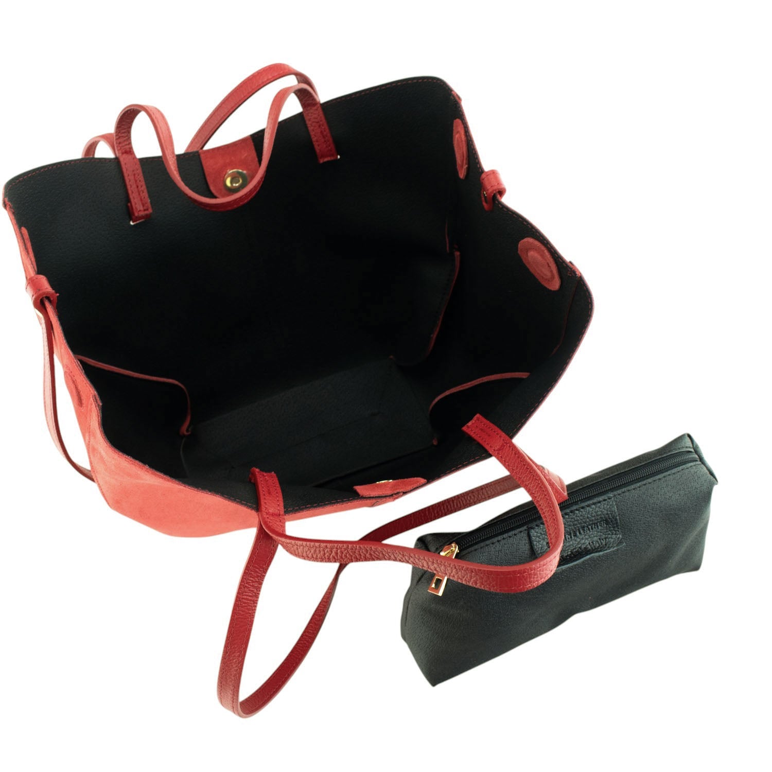 Bolso shopper Piel Pregato Venetto Coral - KimondoShop