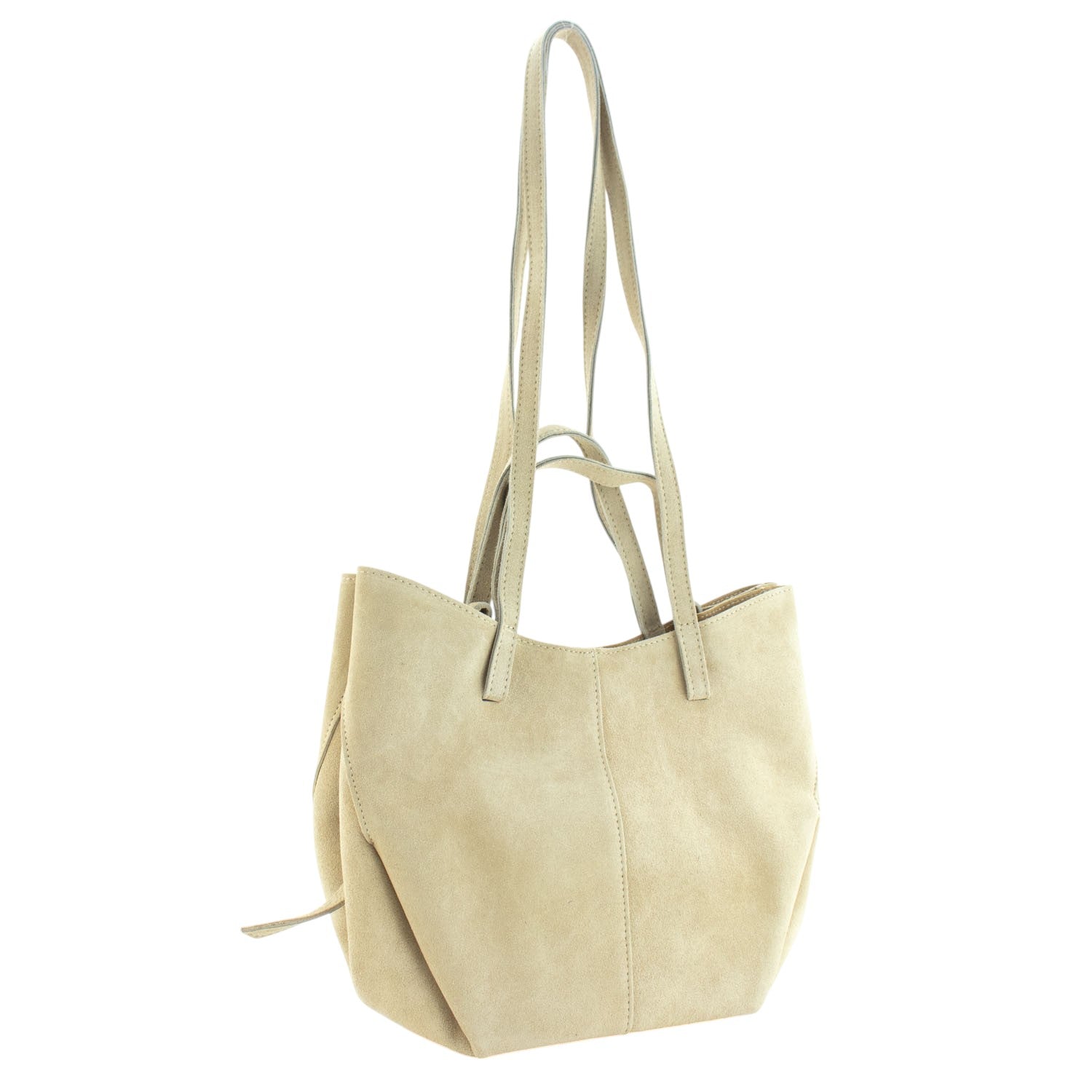 Bolso shopper Piel Pregato Venetto Crema - KimondoShop