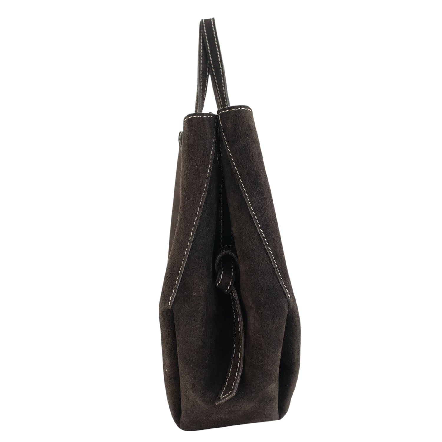 Bolso shopper Piel Pregato Venetto Marrón oscuro - KimondoShop