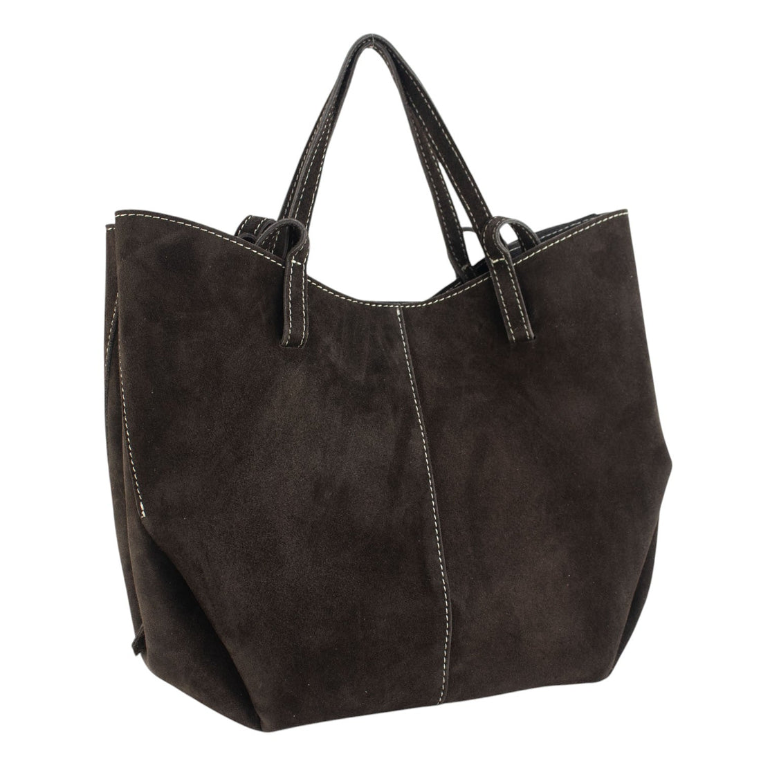 Bolso shopper Piel Pregato Venetto Marrón oscuro - KimondoShop