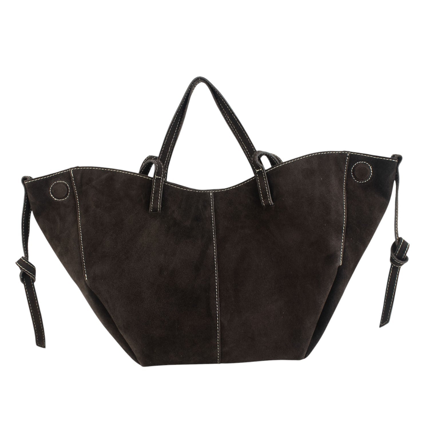 Bolso shopper Piel Pregato Venetto Marrón oscuro - KimondoShop