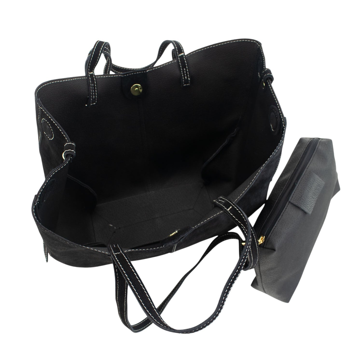 Bolso shopper Piel Pregato Venetto Negro - KimondoShop