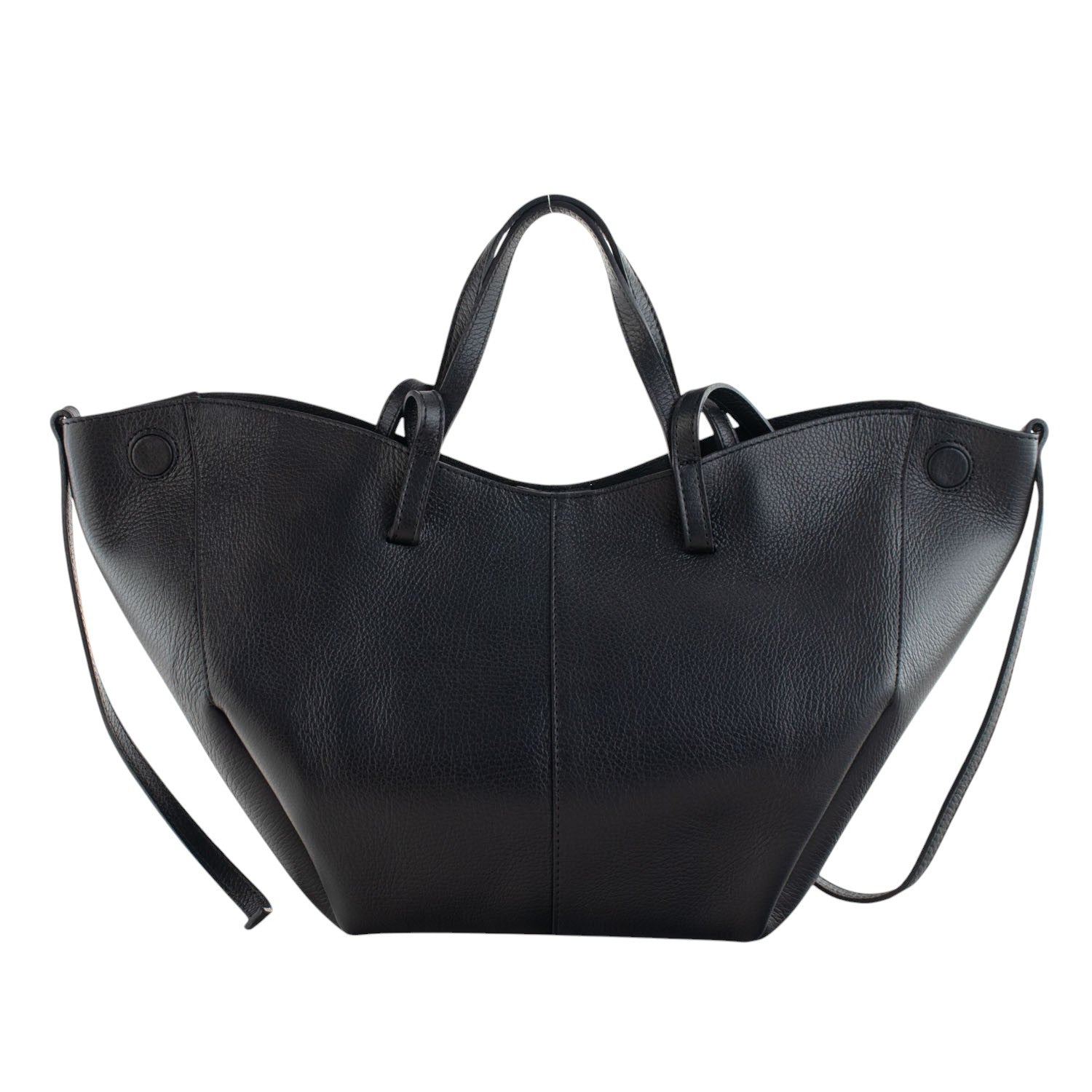 Bolso shopper Piel Pregato Venetto Negro Soft - KimondoShop