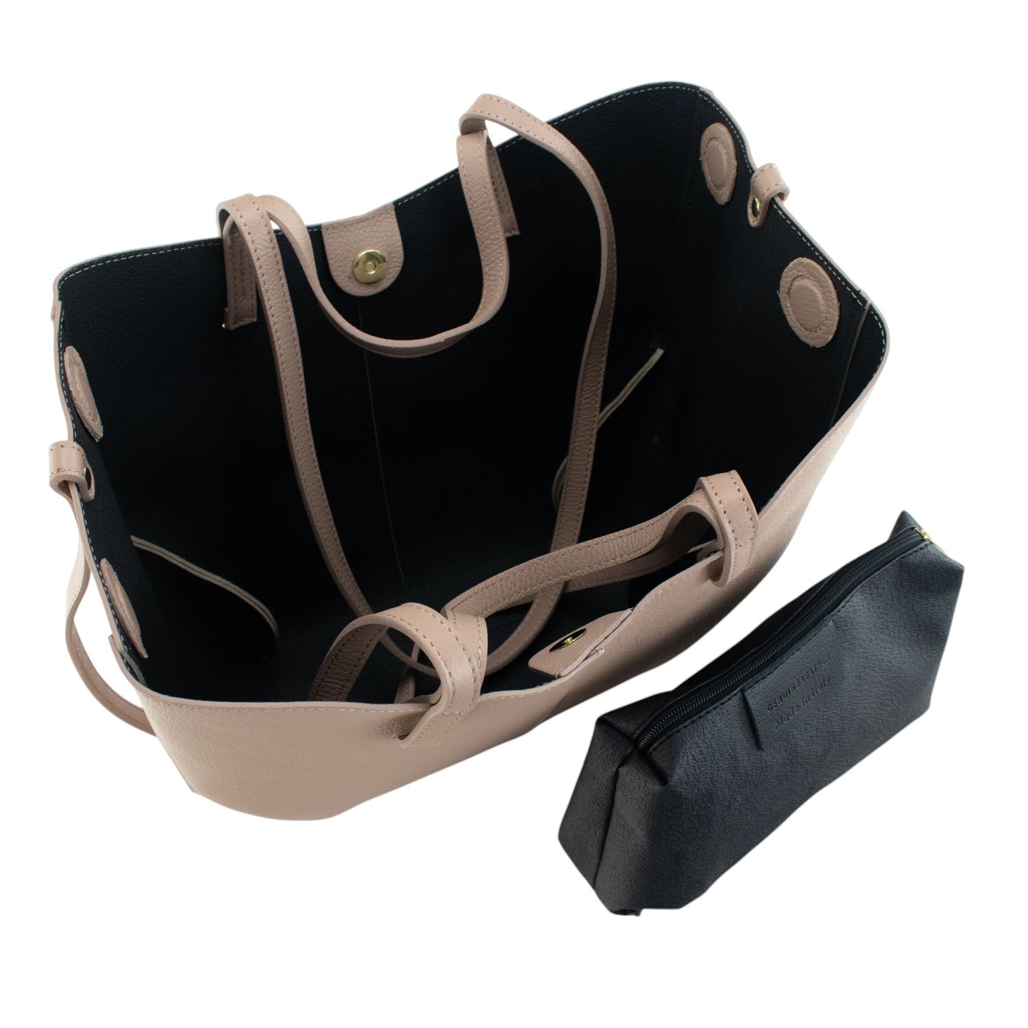 Bolso shopper Piel Pregato Venetto Nude - KimondoShop