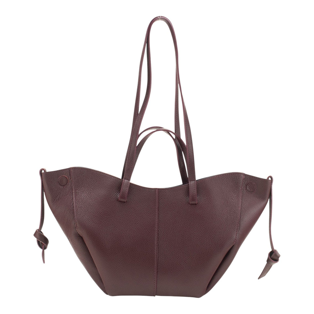Bolso shopper Piel Pregato Venetto Soft Burdeos - KimondoShop