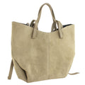 Bolso shopper Piel Pregato Venetto Taupe claro - KimondoShop