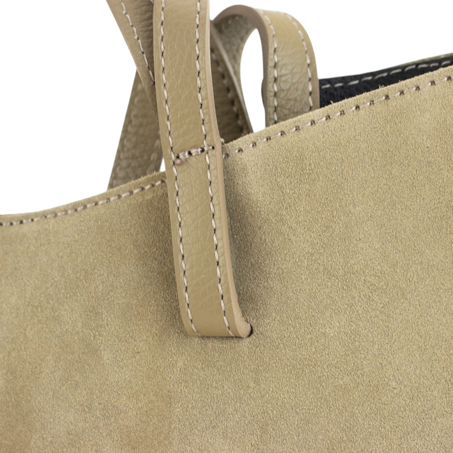 Bolso shopper Piel Pregato Venetto Taupe claro - KimondoShop