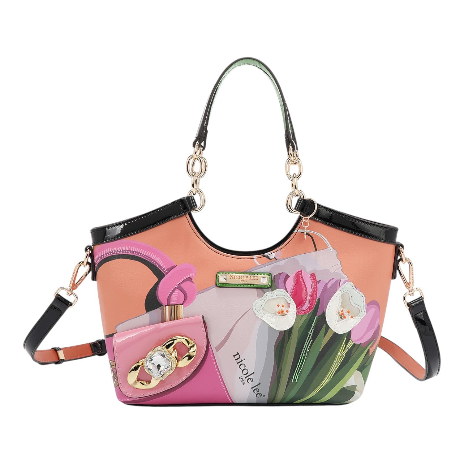 Bolso tote cadena Nicole Lee Violet Blossom - KimondoShop