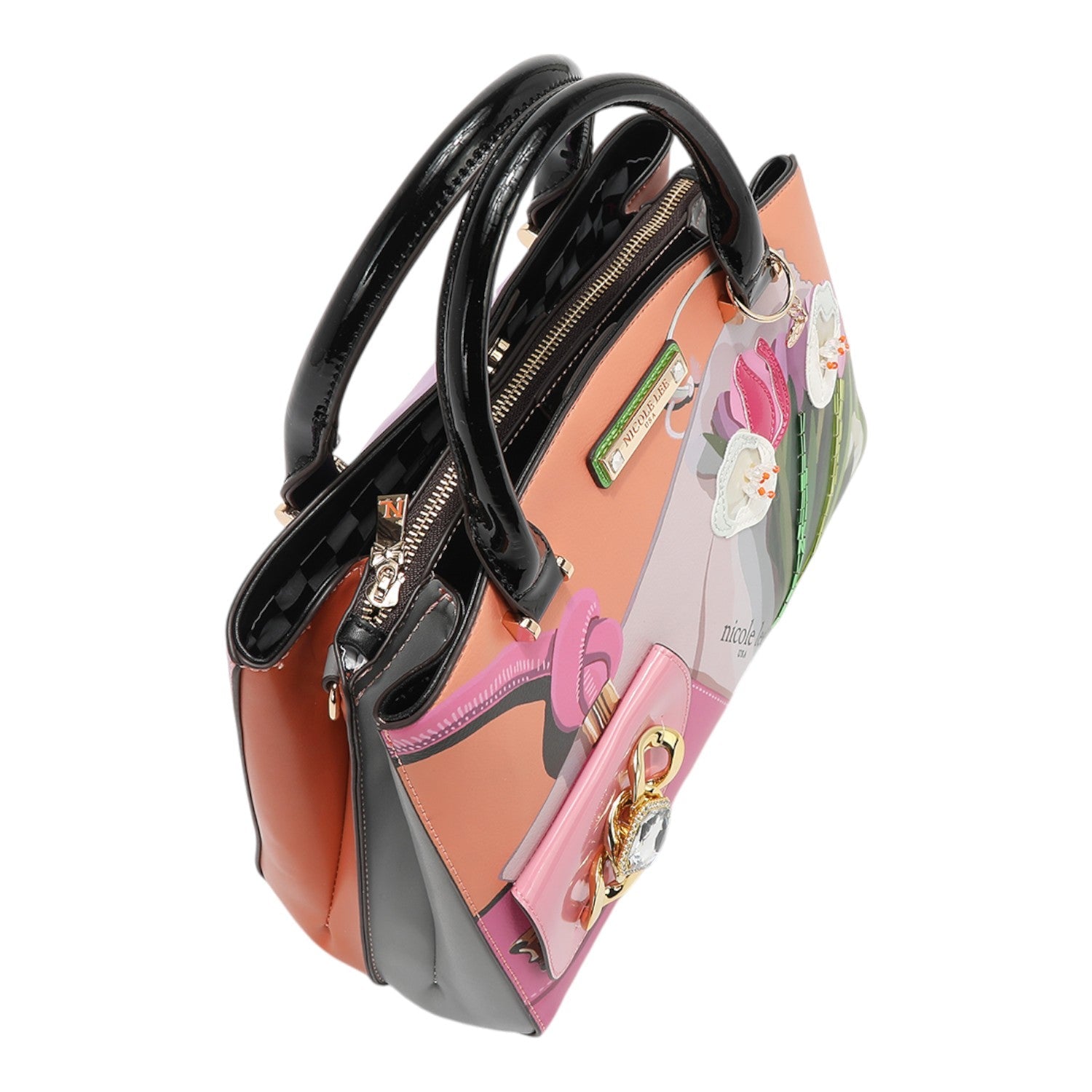 Bolso tote triple Nicole Lee Violet Blossom - KimondoShop