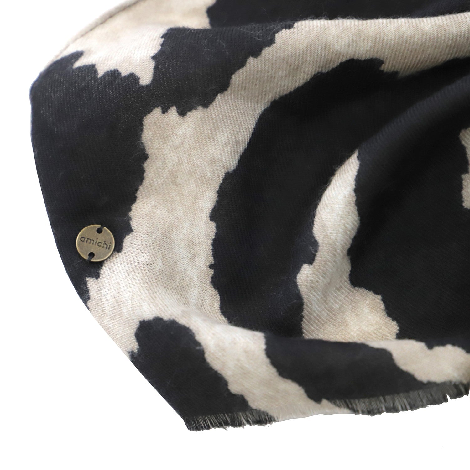 Bufanda Amichi Print Negro - KimondoShop