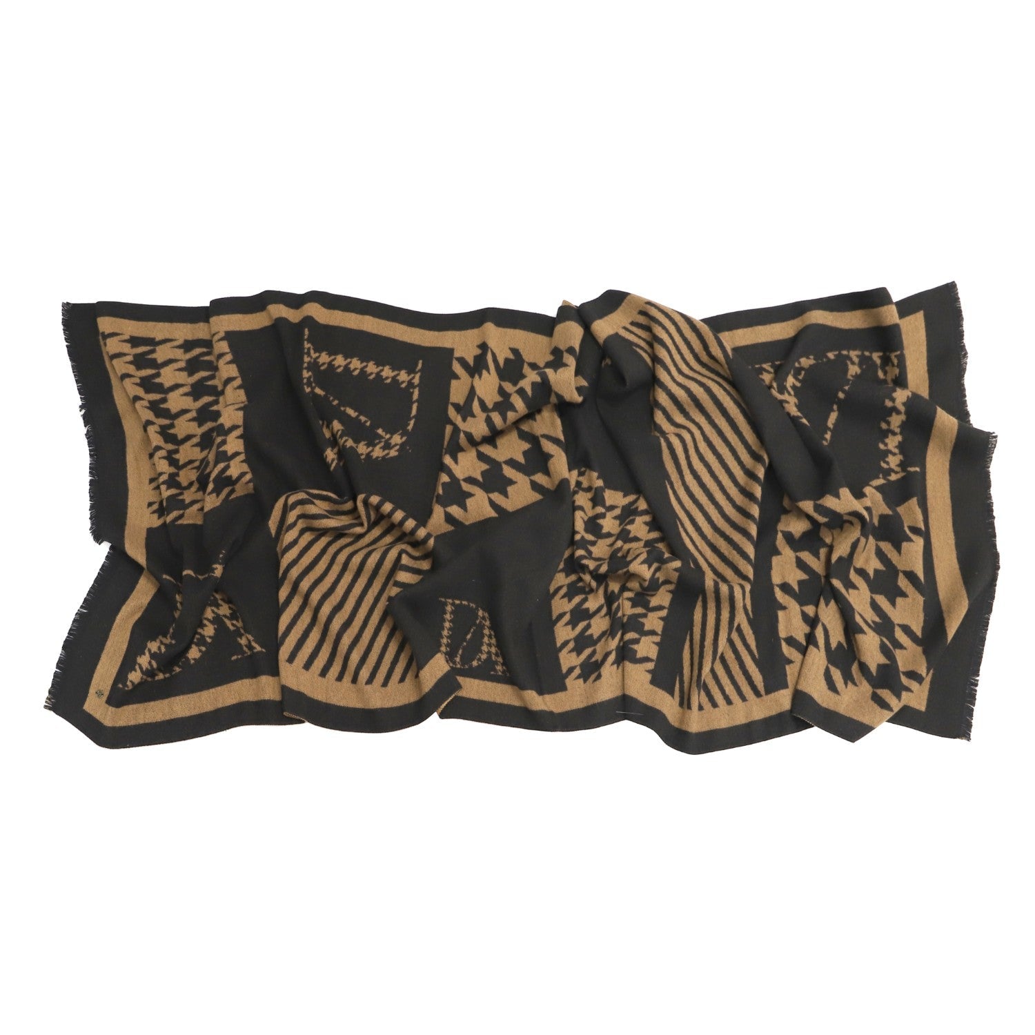 Bufanda Don Algodon Print negro - KimondoShop