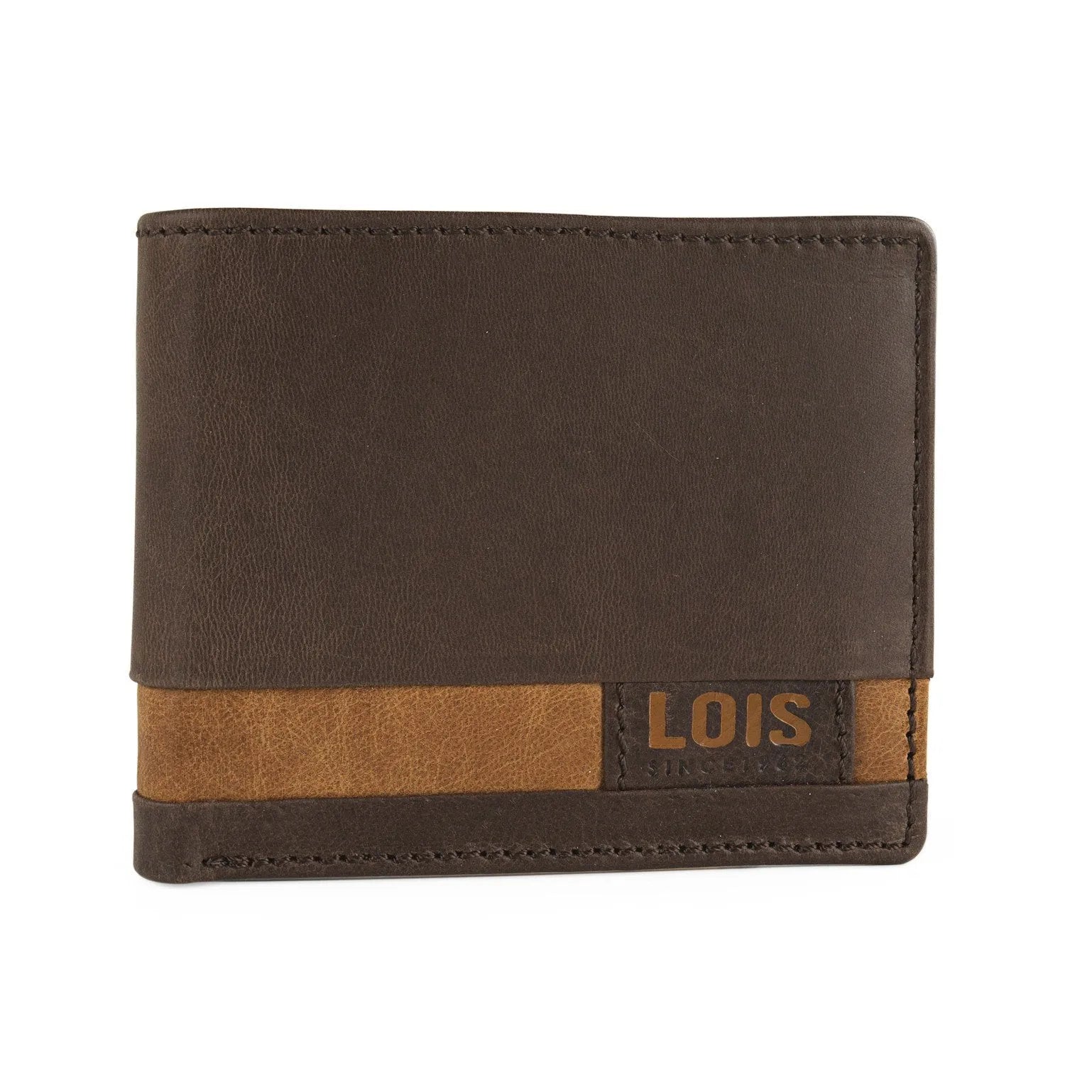 Cartera de piel hombre apaisada Lois Dayton - KimondoShop