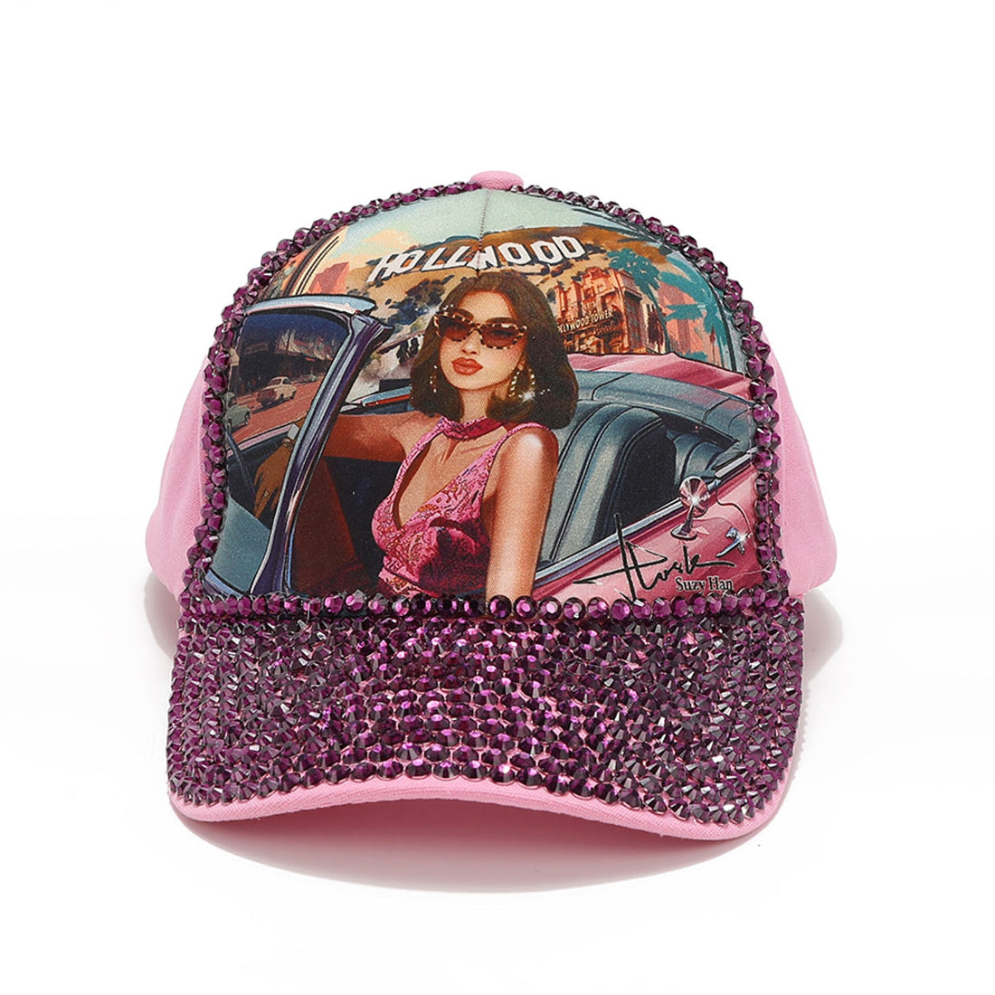 Gorra con corona de diamantes Nicole Lee Hollywood Drive - KimondoShop