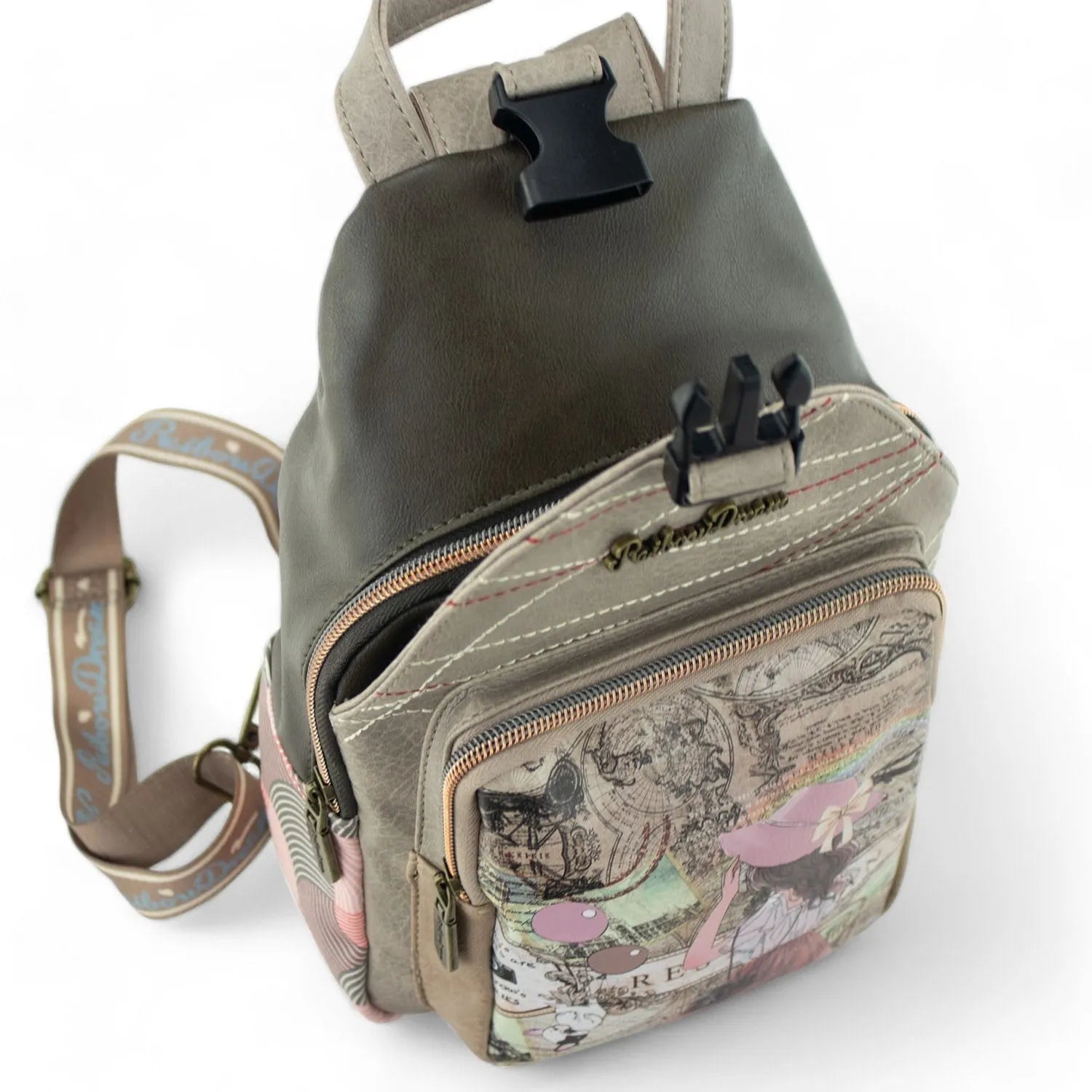 Mochila antirrobo Sweet Candy Rainbow Dreams Taupe - KimondoShop