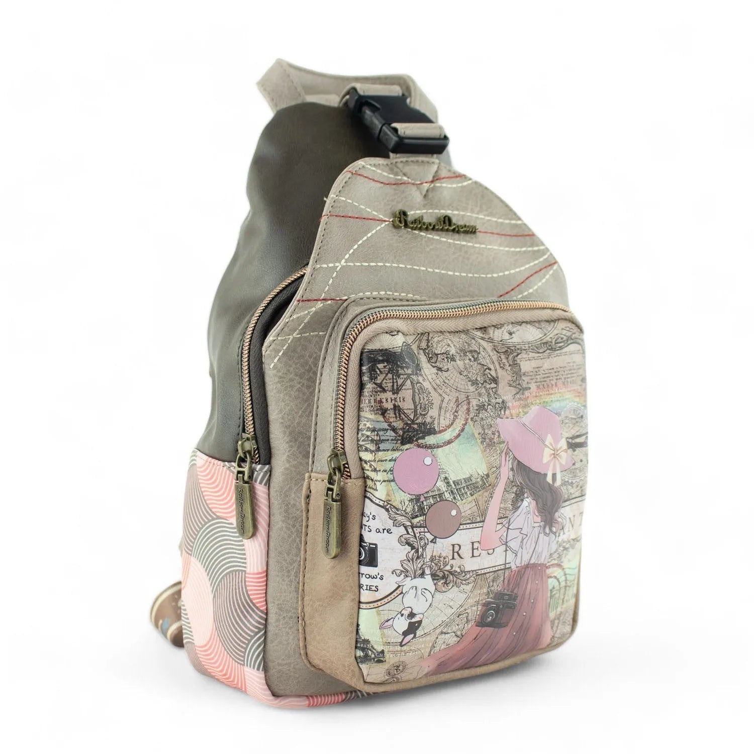 Mochila antirrobo Sweet Candy Rainbow Dreams Taupe - KimondoShop