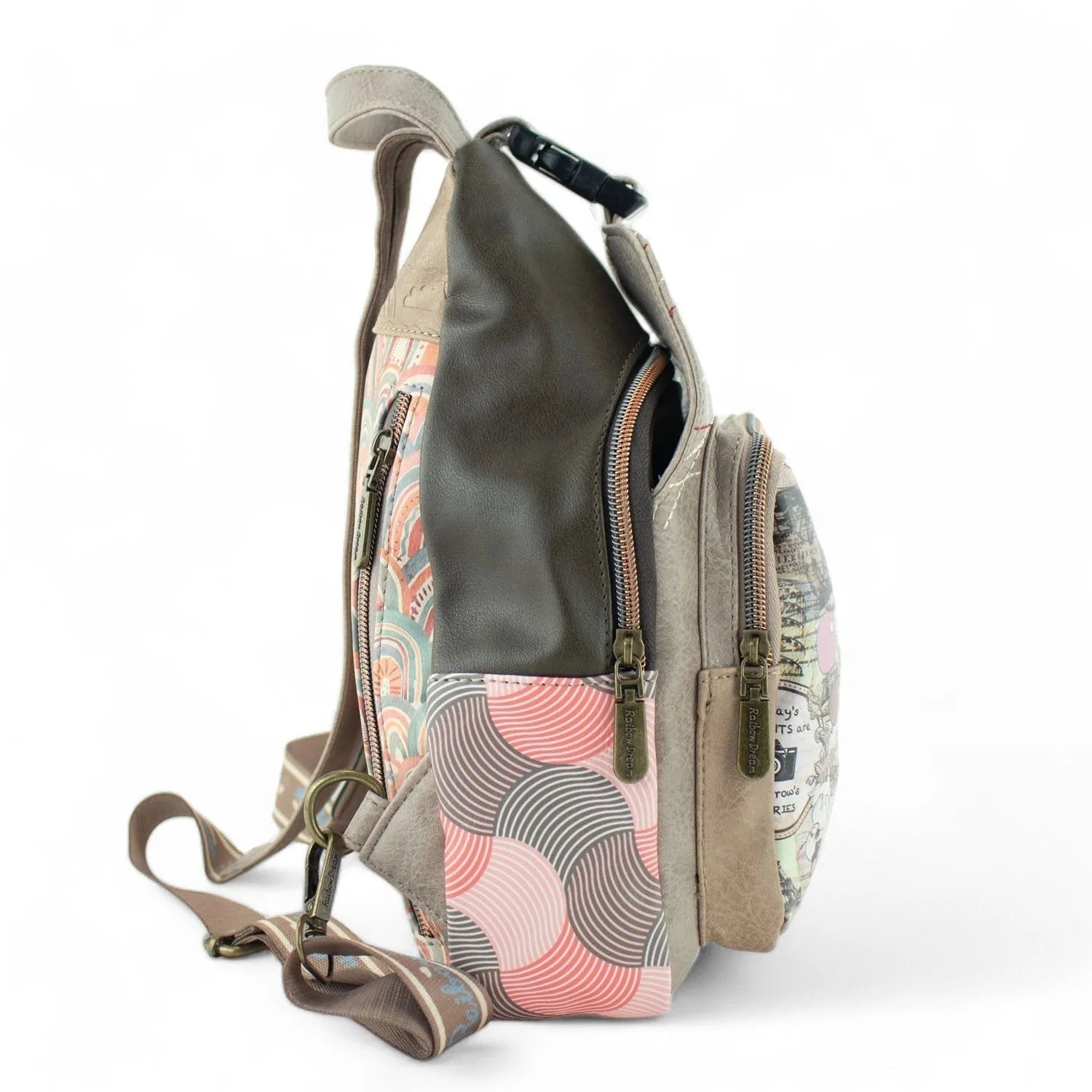 Mochila antirrobo Sweet Candy Rainbow Dreams Taupe - KimondoShop