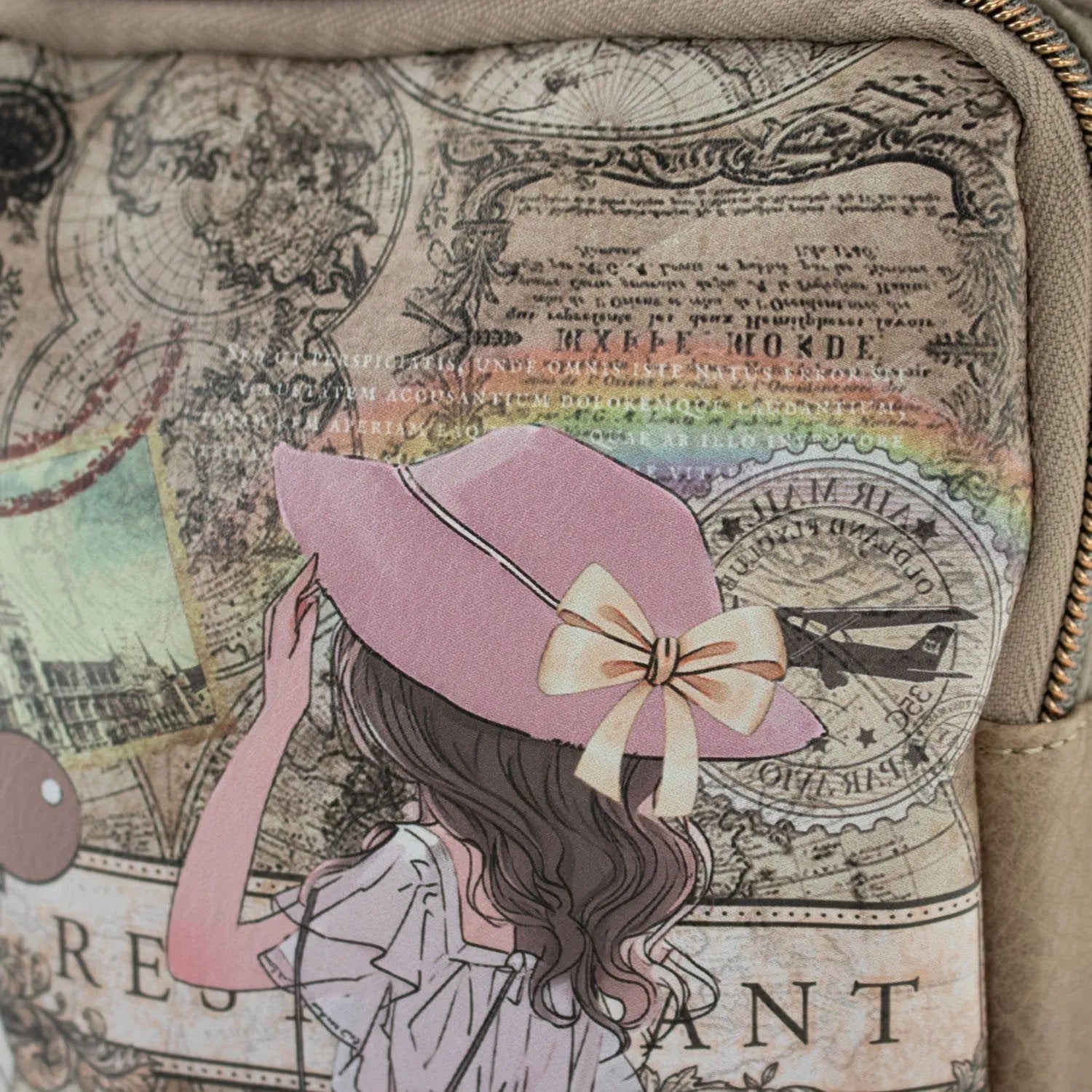 Mochila antirrobo Sweet Candy Rainbow Dreams Taupe - KimondoShop