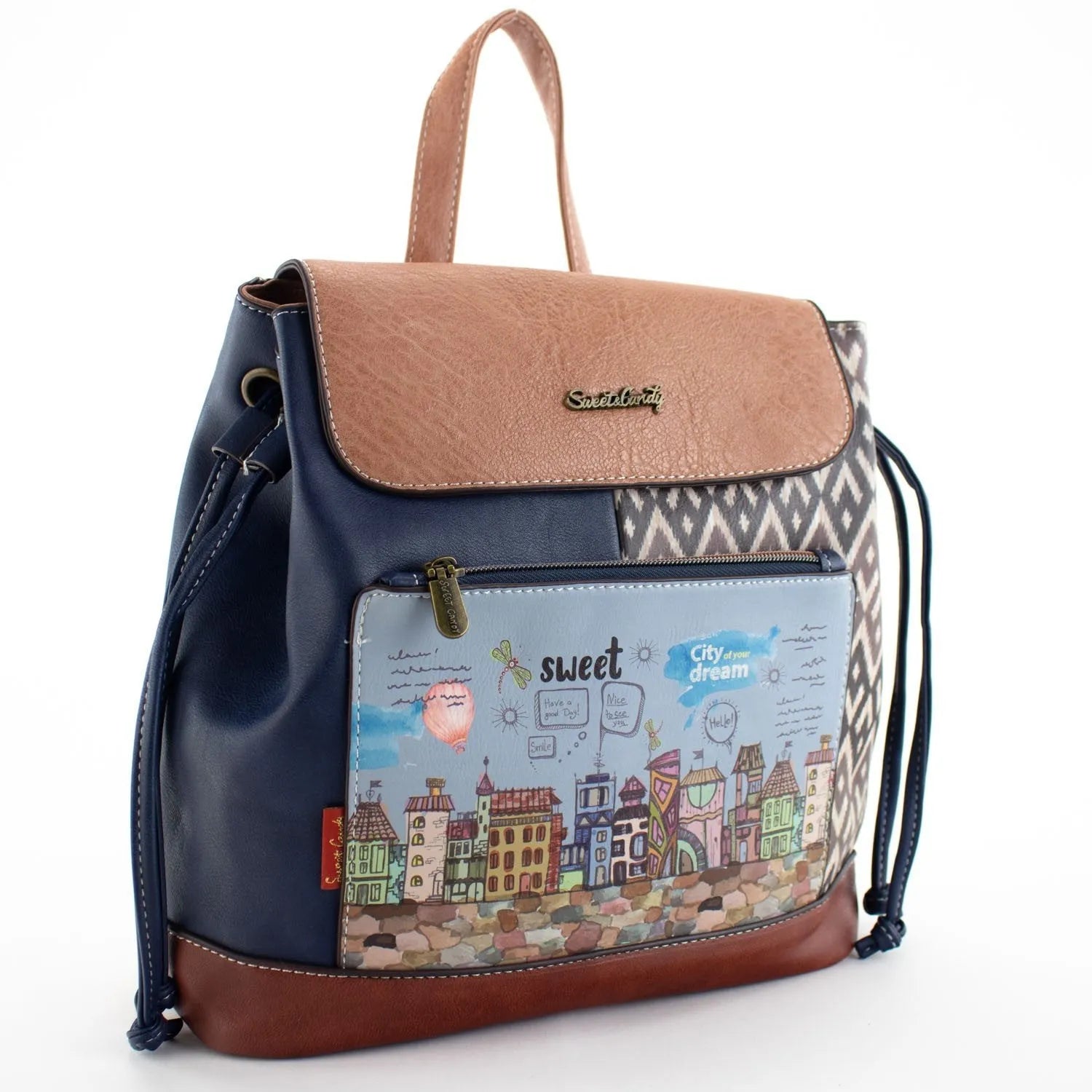 Mochila con solapa cuadrada Sweet Candy Essential - KimondoShop