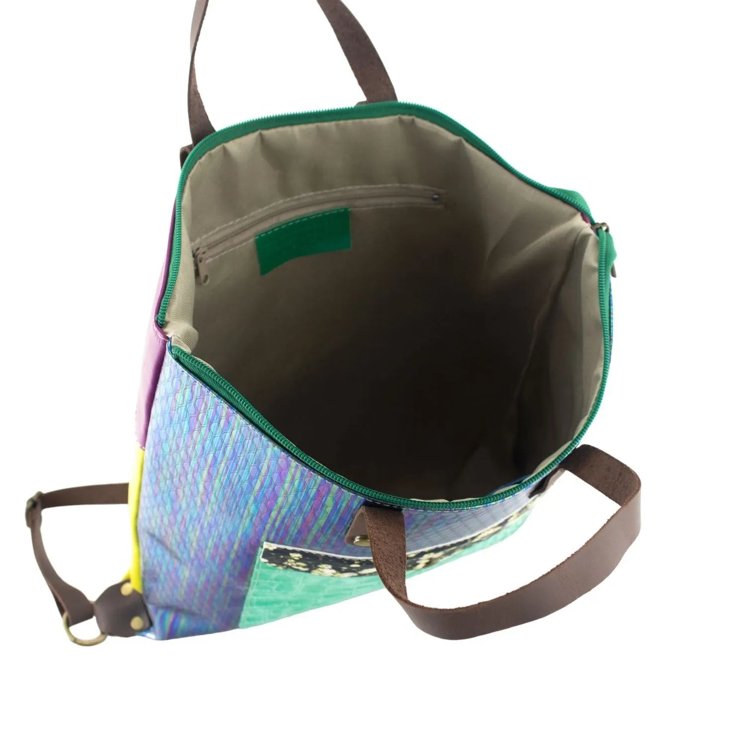 Mochila de Piel Pregato Valentina Aguamarina - KimondoShop