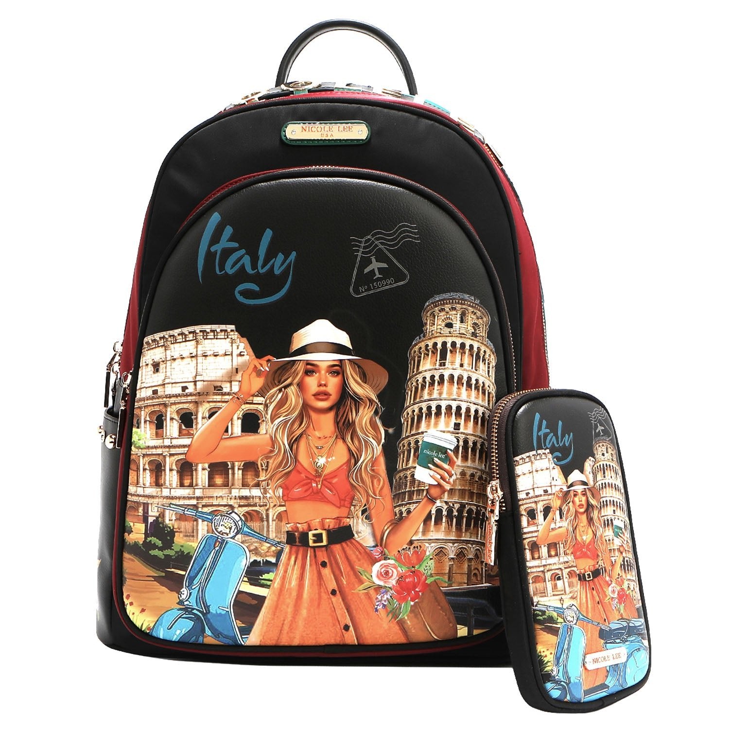 Mochila grande Nicole Lee Martha Travels Italy - KimondoShop