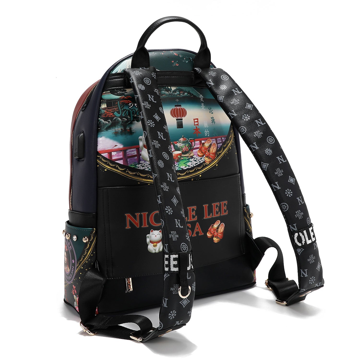 Mochila grande USB Nicole Lee Akiko La Belleza - KimondoShop