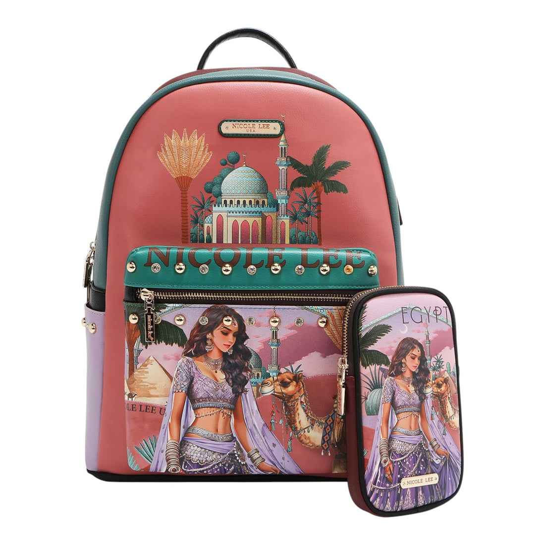 Mochila grande USB Nicole Lee Queen Cleopatra - KimondoShop