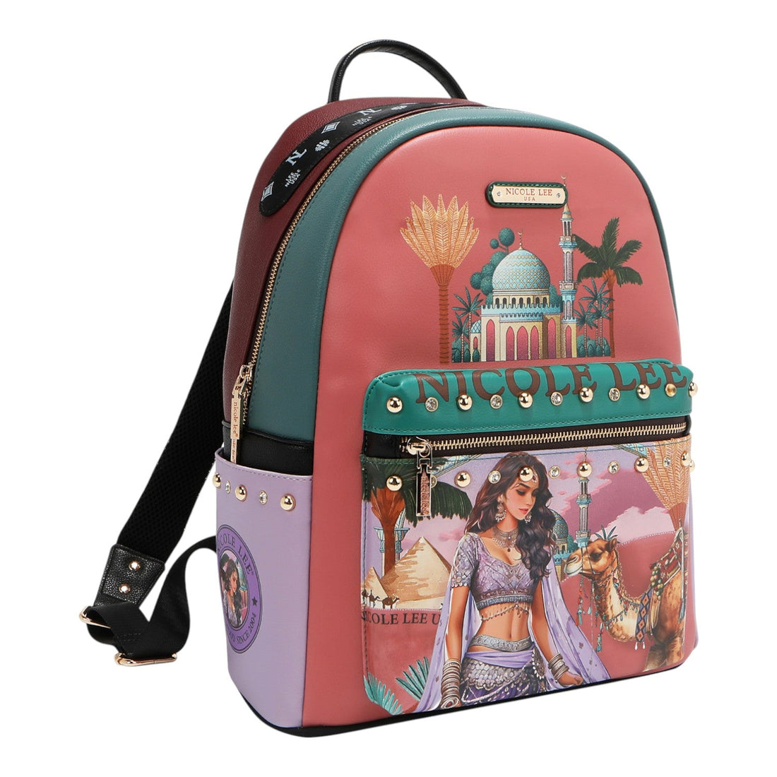Mochila grande USB Nicole Lee Queen Cleopatra - KimondoShop