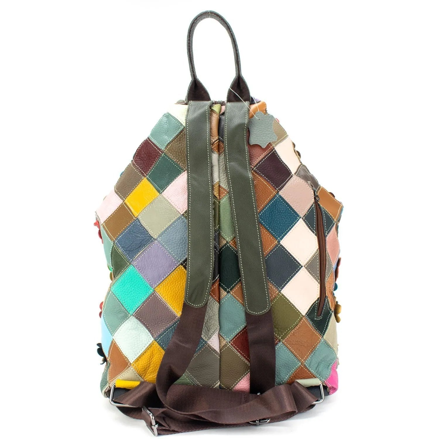 Mochila pera de Piel Pregato Mosaic Flowers - KimondoShop