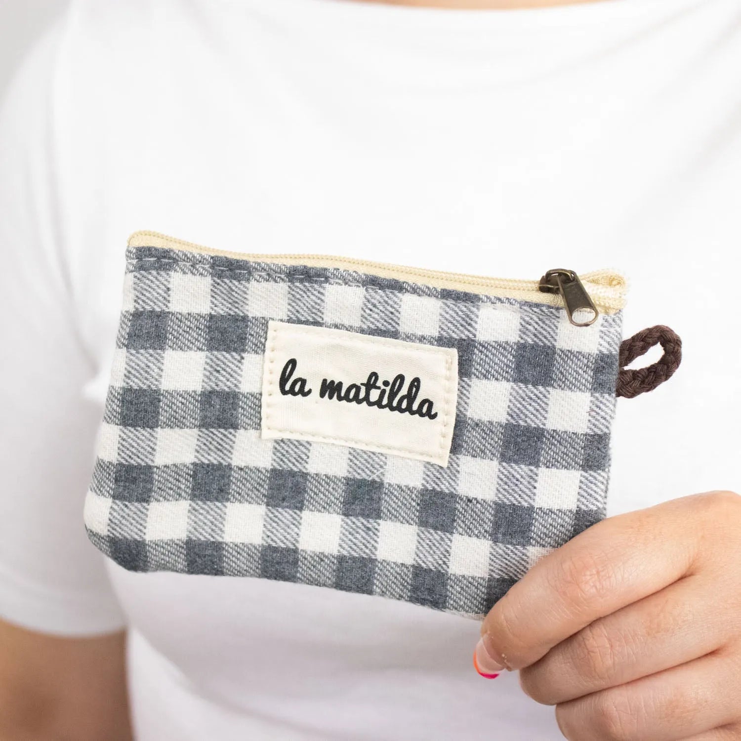 Monedero La Matilda Vichy Gris - KimondoShop