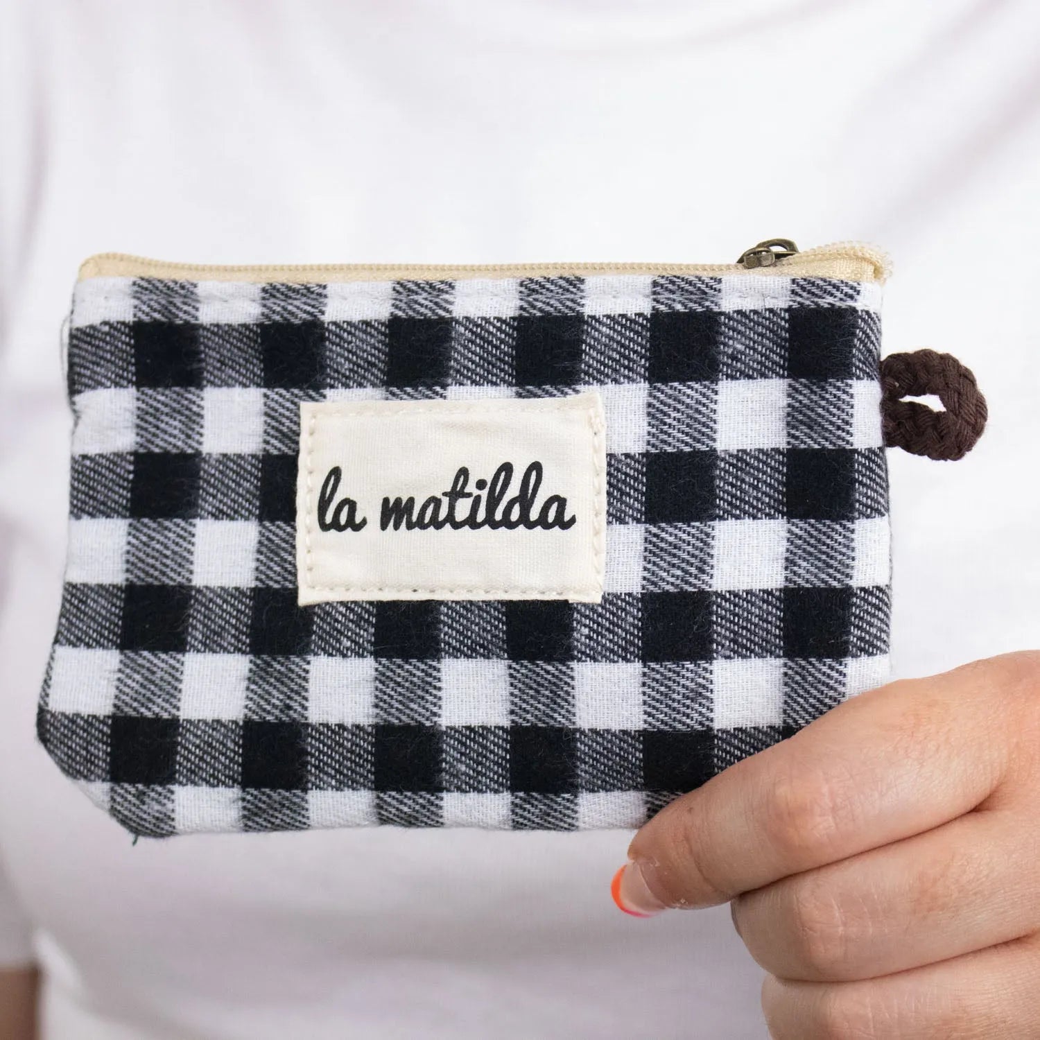 Monedero La Matilda Vichy negro - KimondoShop