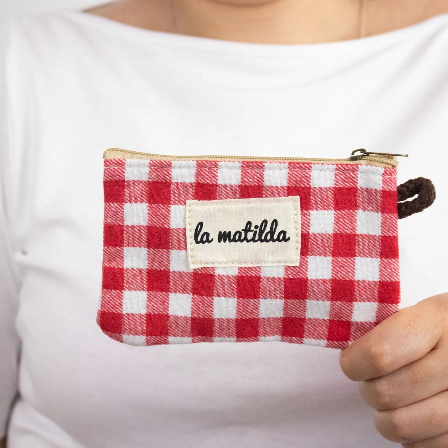 Monedero La Matilda Vichy rojo - KimondoShop