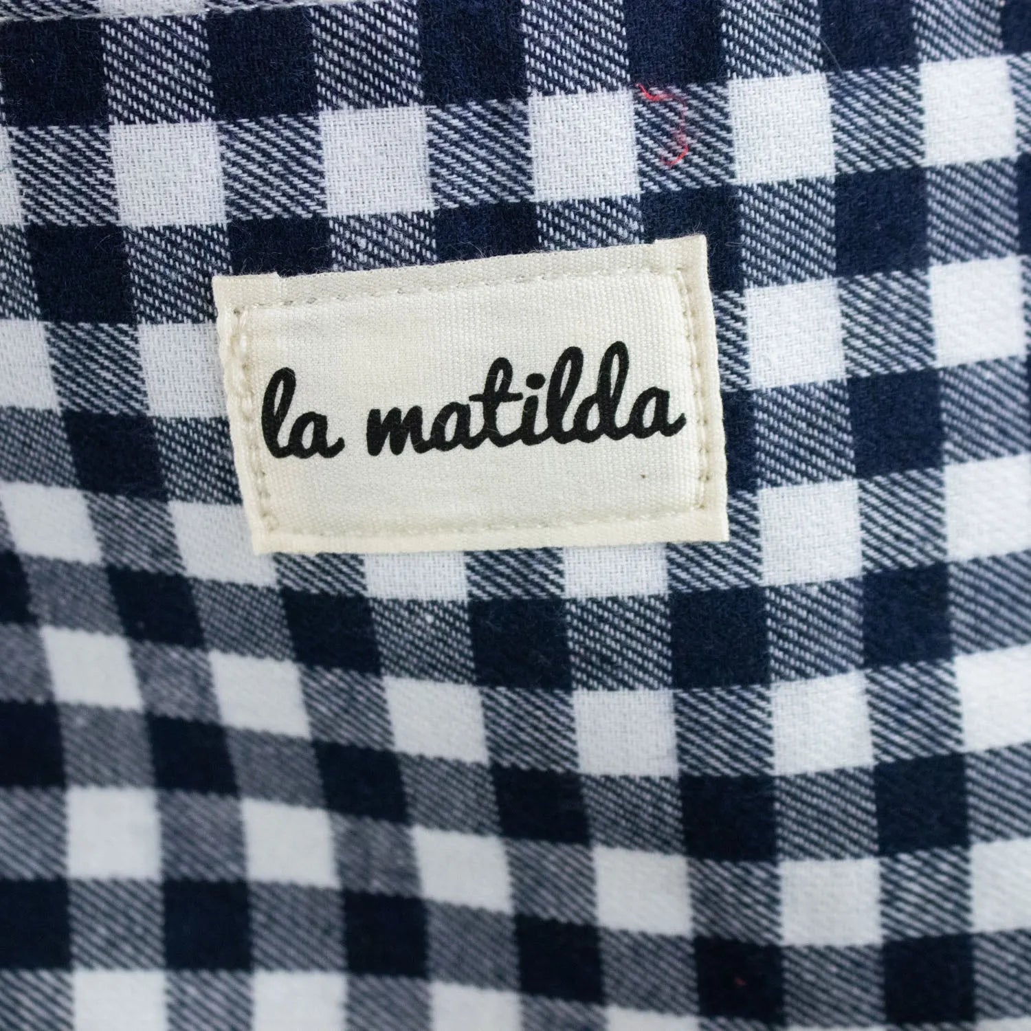 Neceser grande La Matilda Vichy Azul marino - KimondoShop