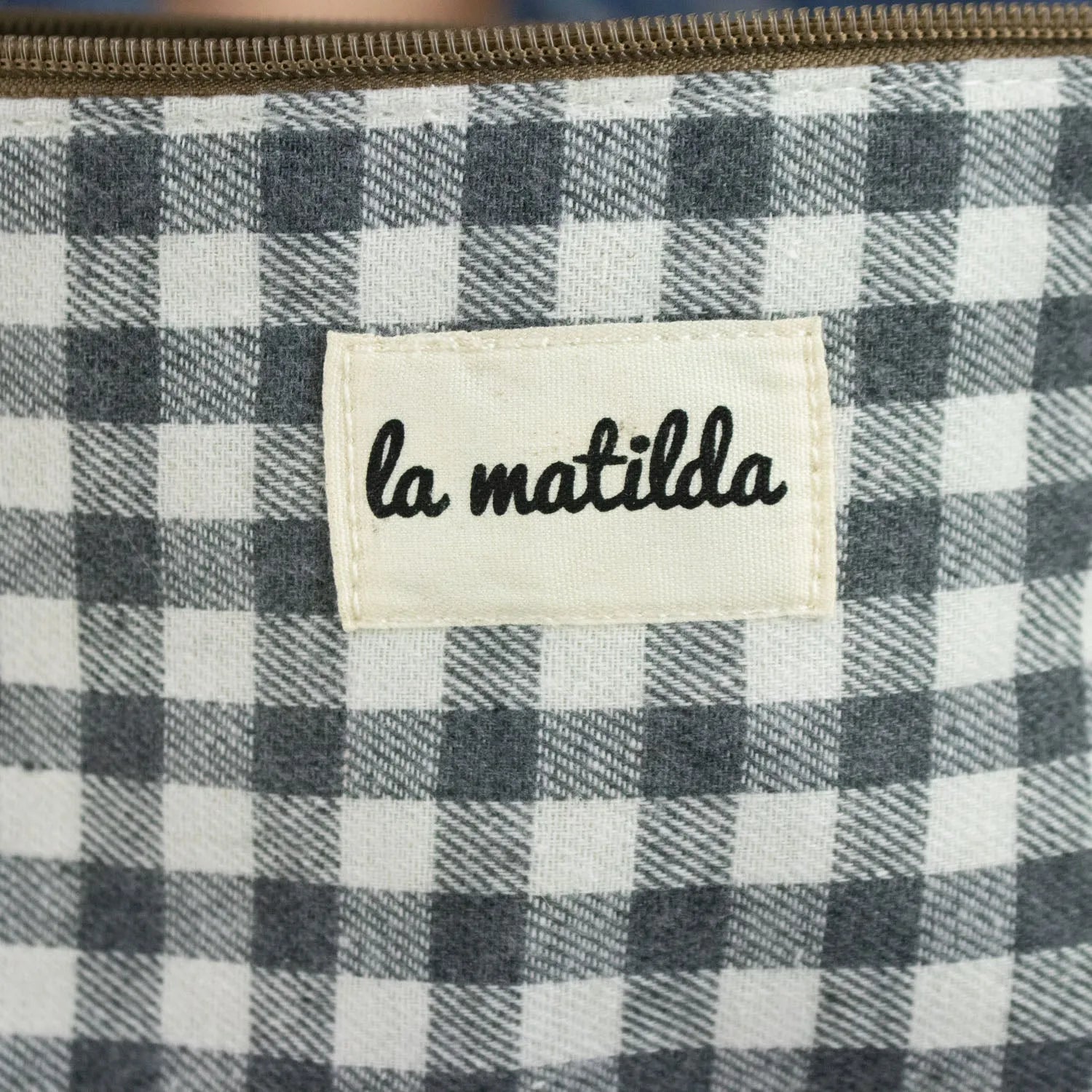 Neceser grande La Matilda Vichy Gris - KimondoShop