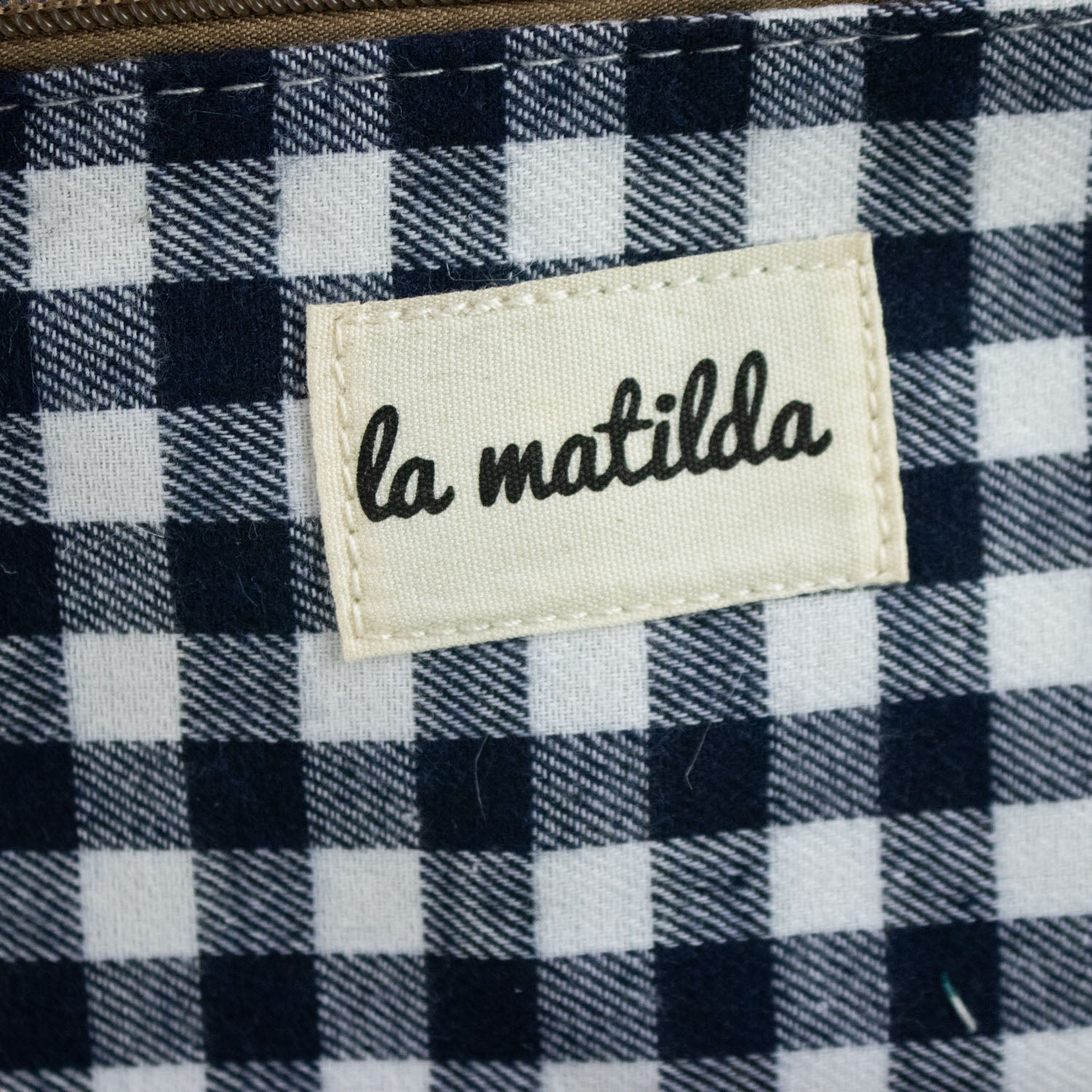 Neceser pequeño La Matilda Vichy Azul Marino - KimondoShop