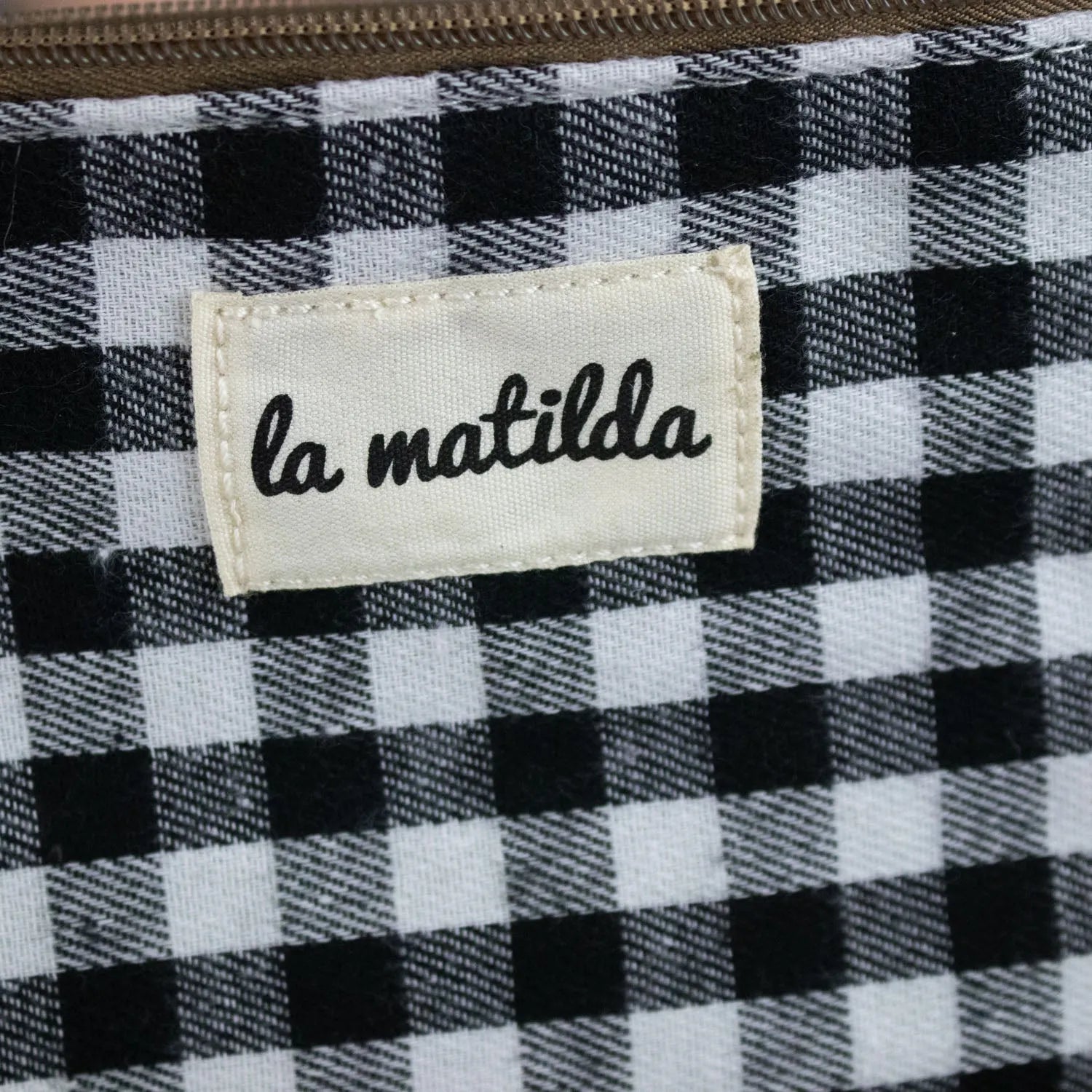 Neceser pequeño La Matilda Vichy Negro - KimondoShop