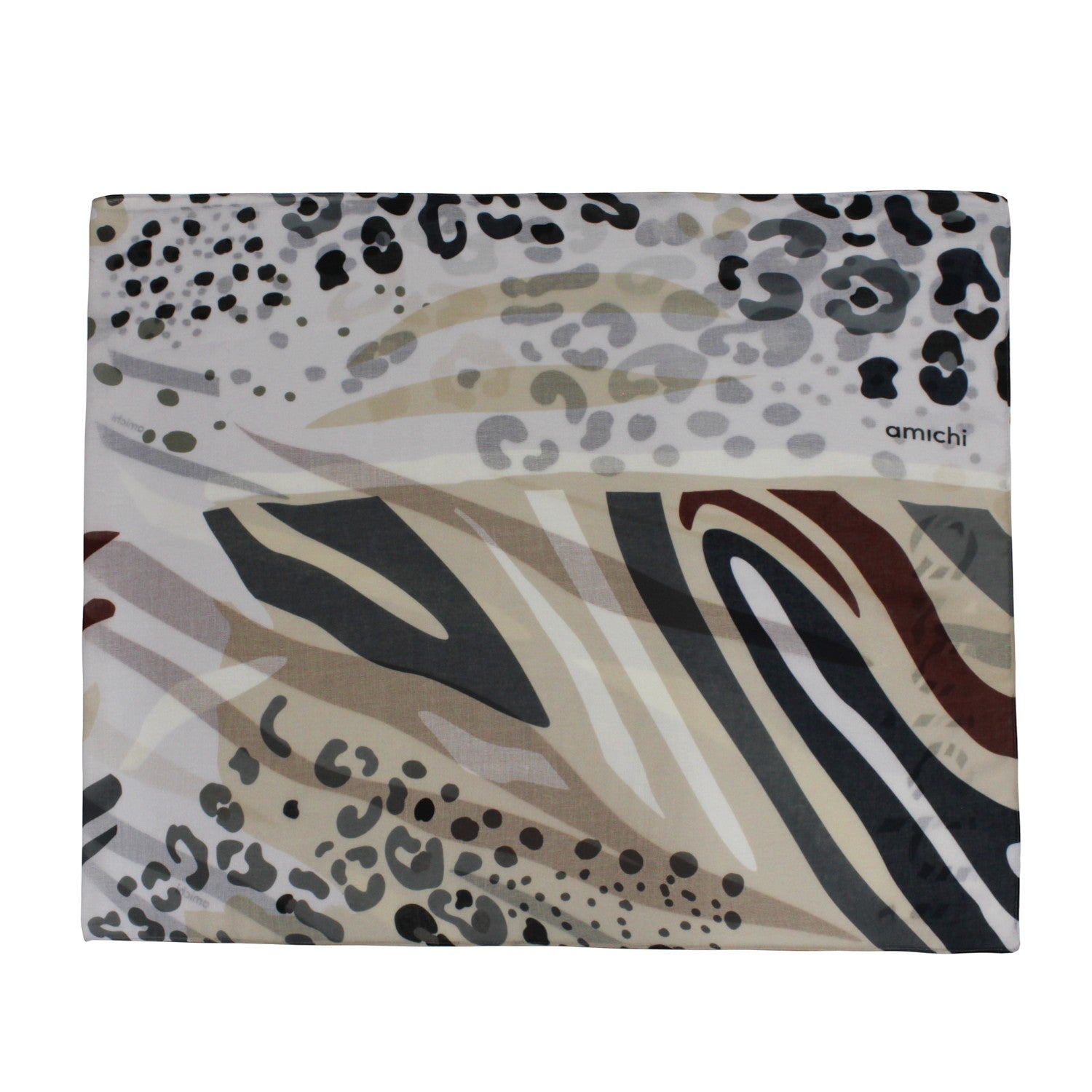 Pañuelo Amichi Print formas gris - KimondoShop