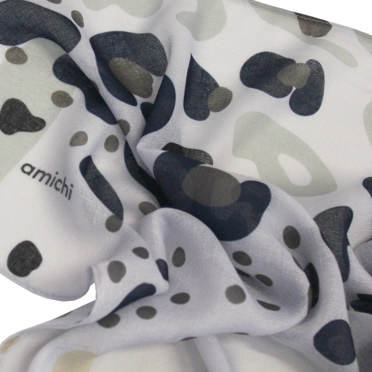 Pañuelo Amichi Print formas gris - KimondoShop
