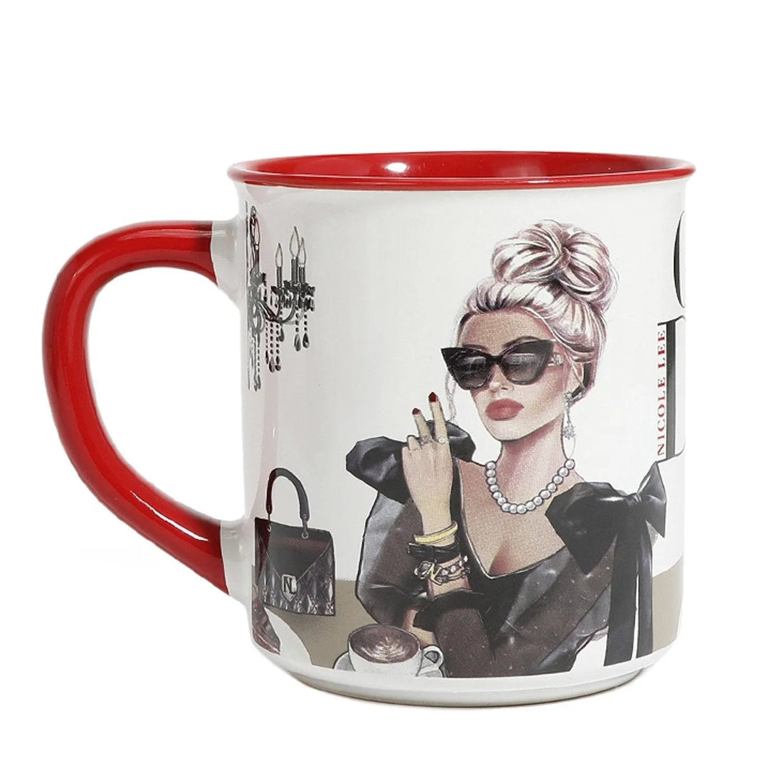 Taza cerámica Nicole Lee Lady in Black - KimondoShop